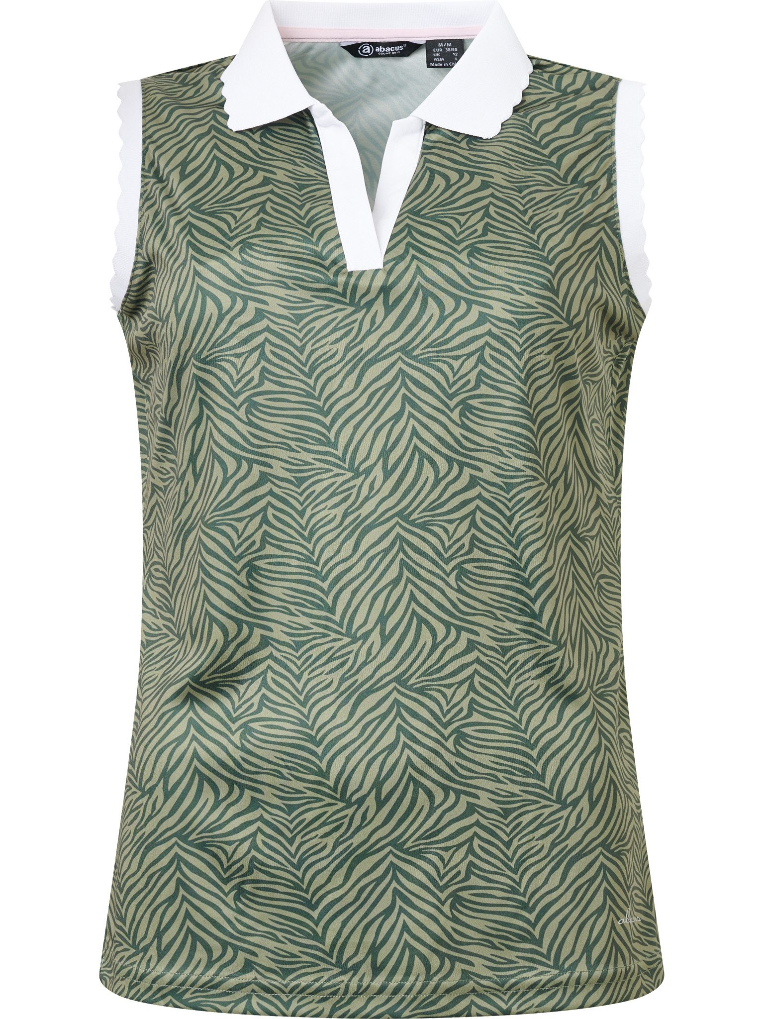 Abacus Sportswear Poloshirt Abacus Golf Polo Victoria Drycool SL Grün-Gemustert Damen