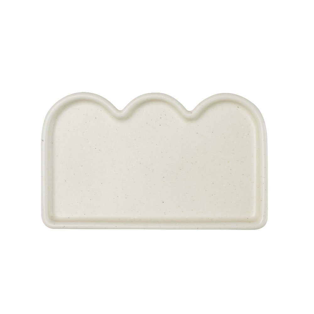 NEOFLAM® Servierplatte Better Finger Keramik Servierplatte - Weiß, Keramik, (1-tlg), 100% natürliche Keramik, Frei von PFOA, Blei & Cadmium