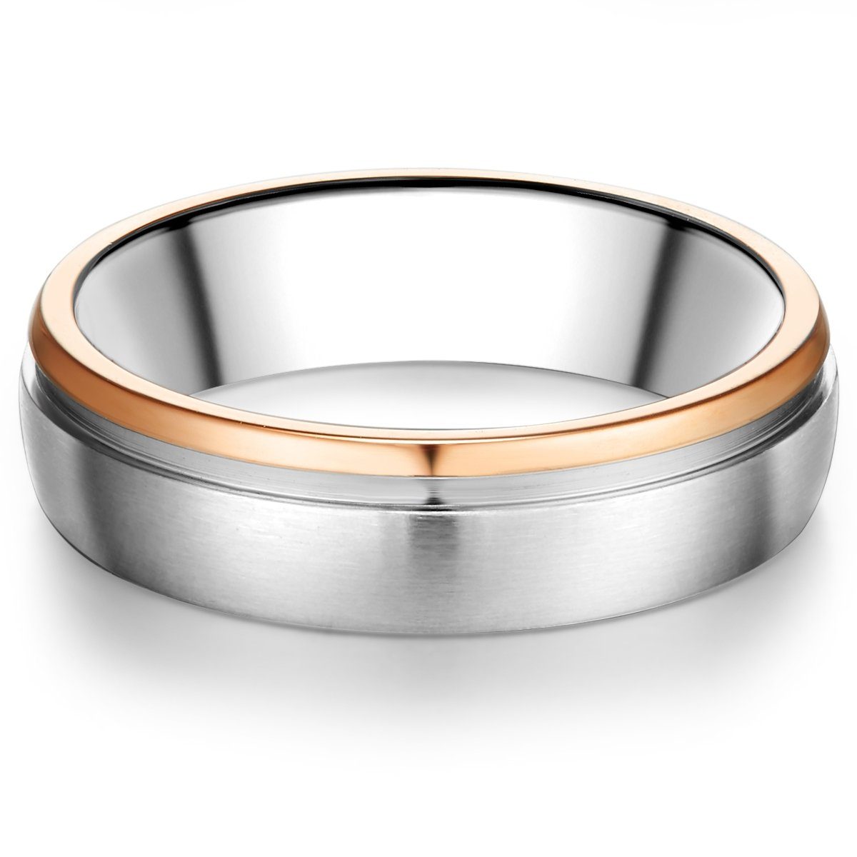 Trilani Fingerring silber/roségold, aus Edelstahl