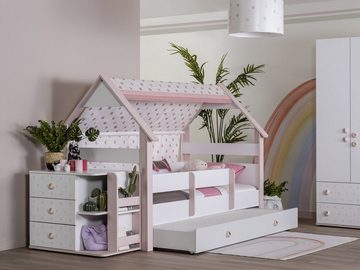 Möbel-Zeit Jugendzimmer-Set Kinderzimmer YUKI Komplettset für Mädchen rosa
