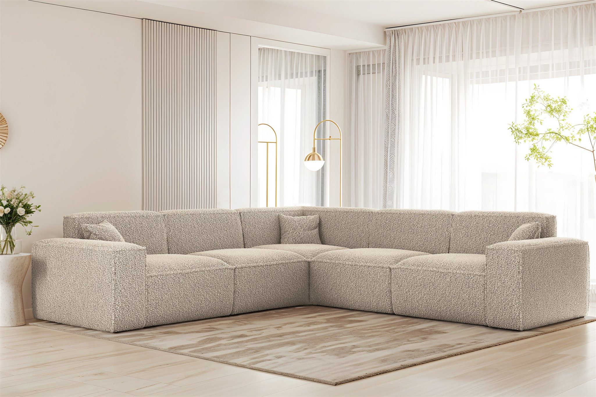Fun Möbel Ecksofa Designersofa FUN PEREZ PREMIUM Universal in Stoff Sven, R günstig online kaufen