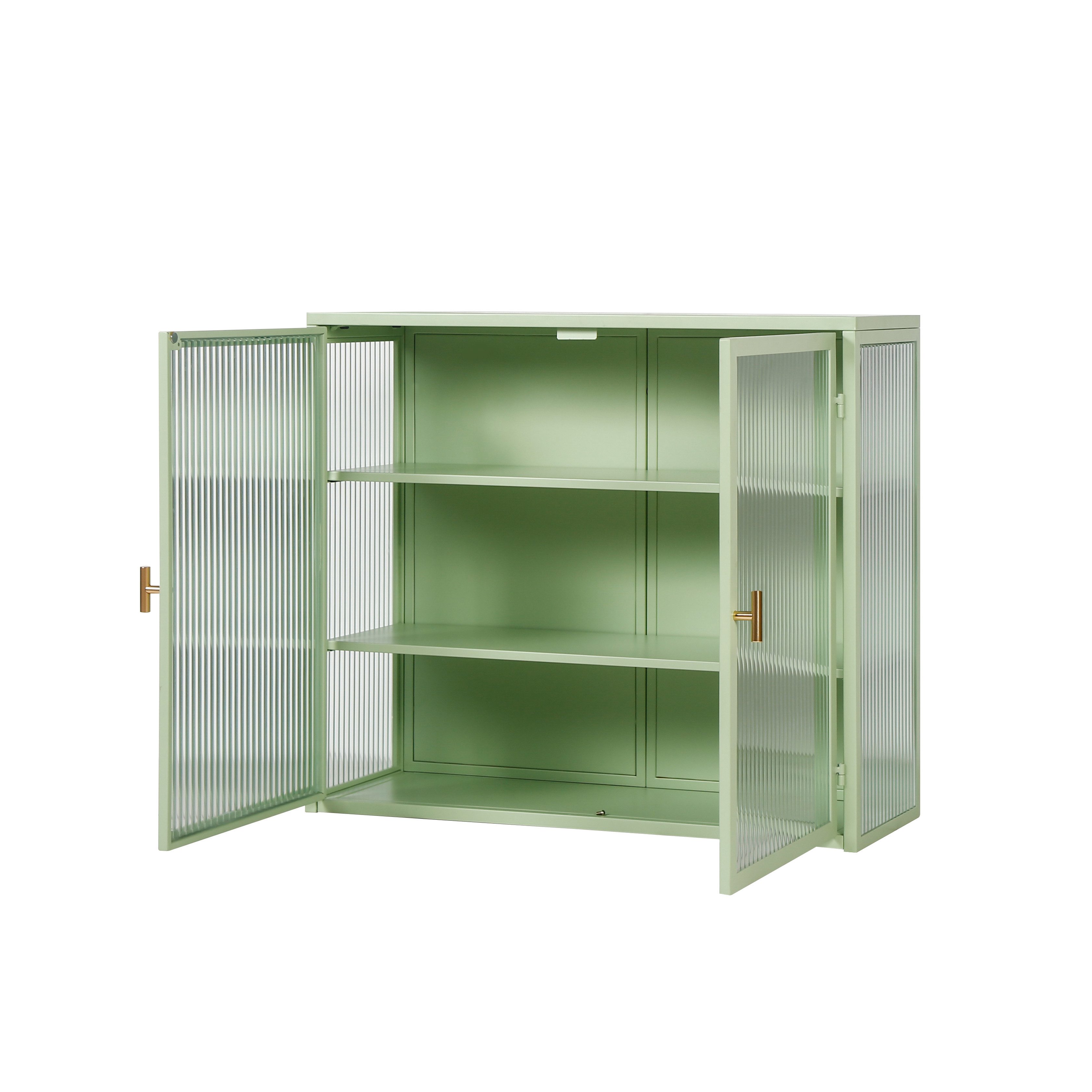 OKWISH Hängeschrank mit Glastüren, dreistufiger Stauraum günstig online kaufen