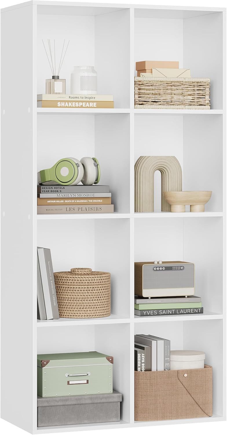 Woltu Bücherregal, 1-tlg., Büroregal Aktenschrank, MDF, 8 Fächer günstig online kaufen