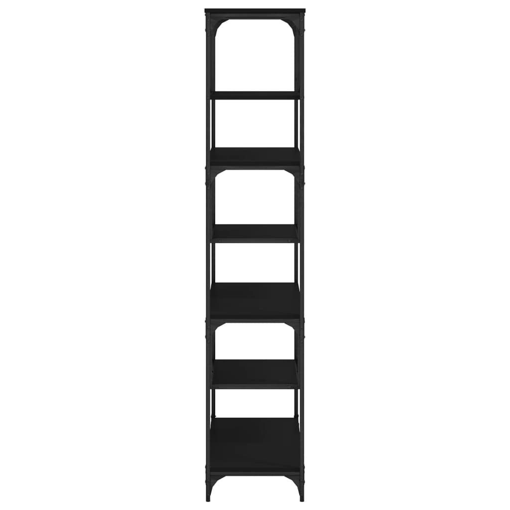 Bücherregal Bücherregal cm 1-tlg. 81x36x176 Holzwerkstoff, Schwarz vidaXL