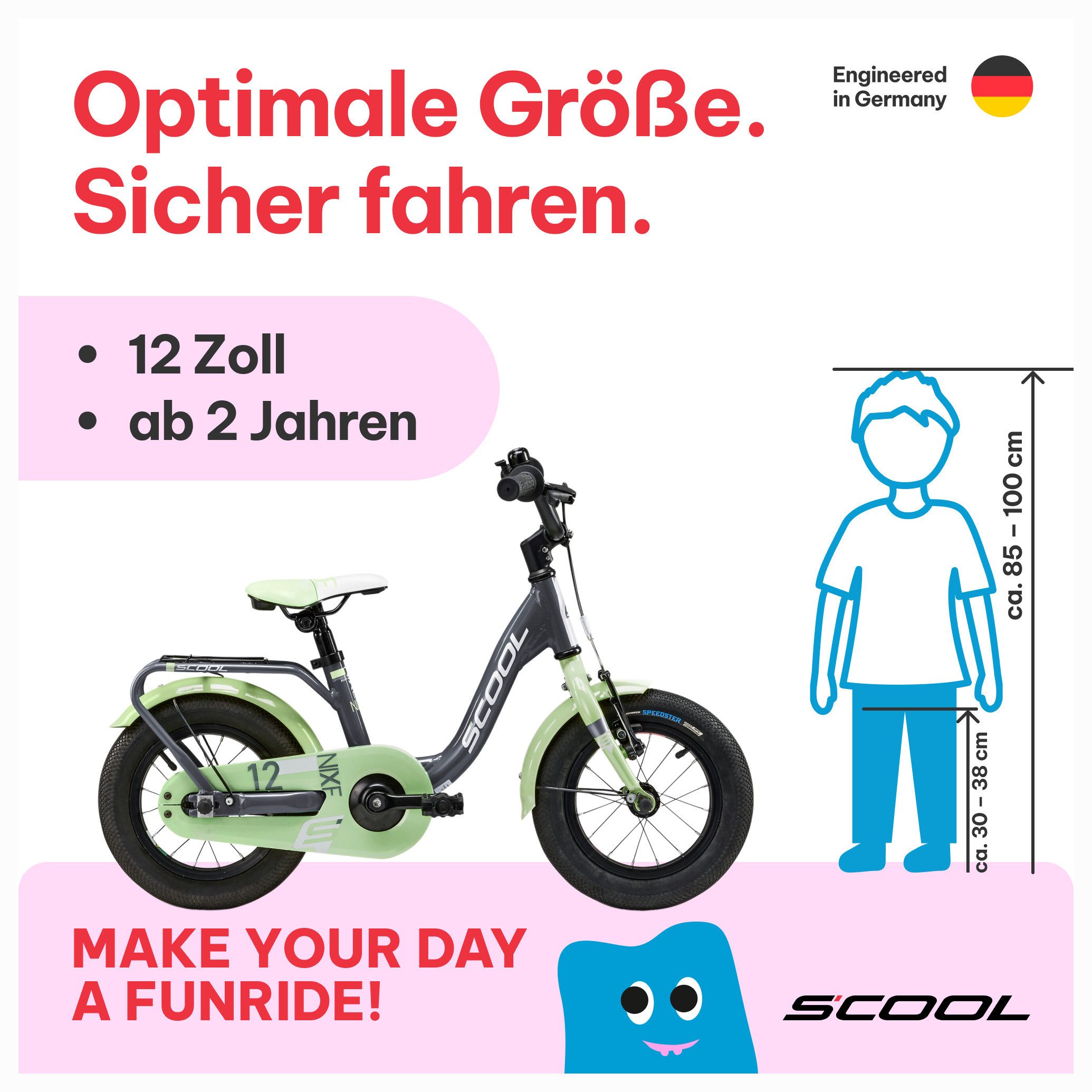 S’COOL Kinderfahrrad niXe 1-Gang, 12 / 16 / 18 Zoll
