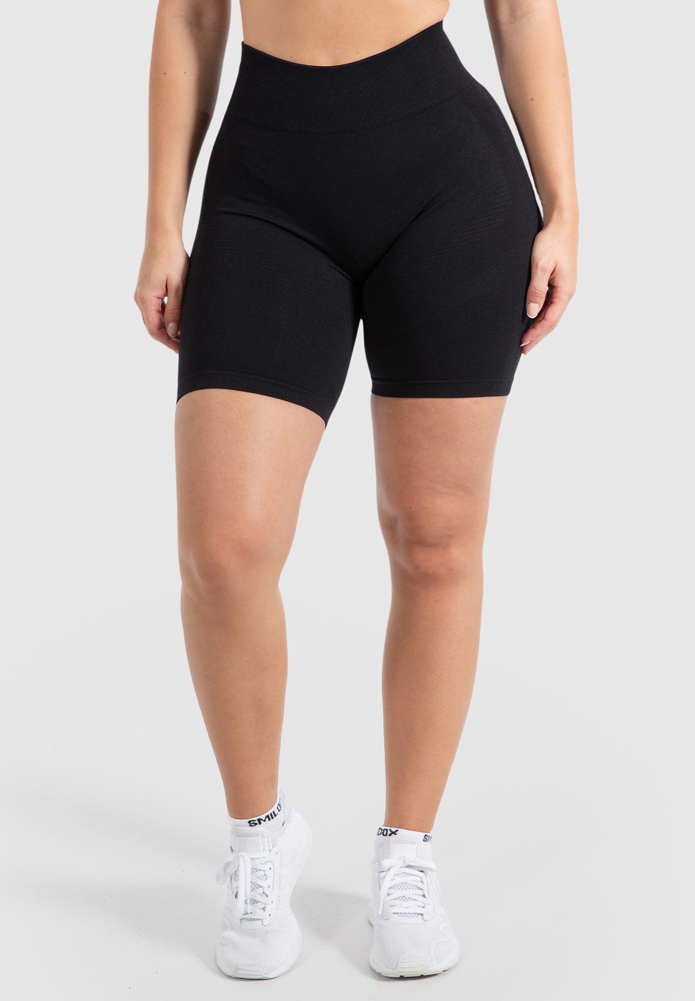 Shorts Maria Solid, Radlerhose mit Scrunch Effekt für Sport, Alltag