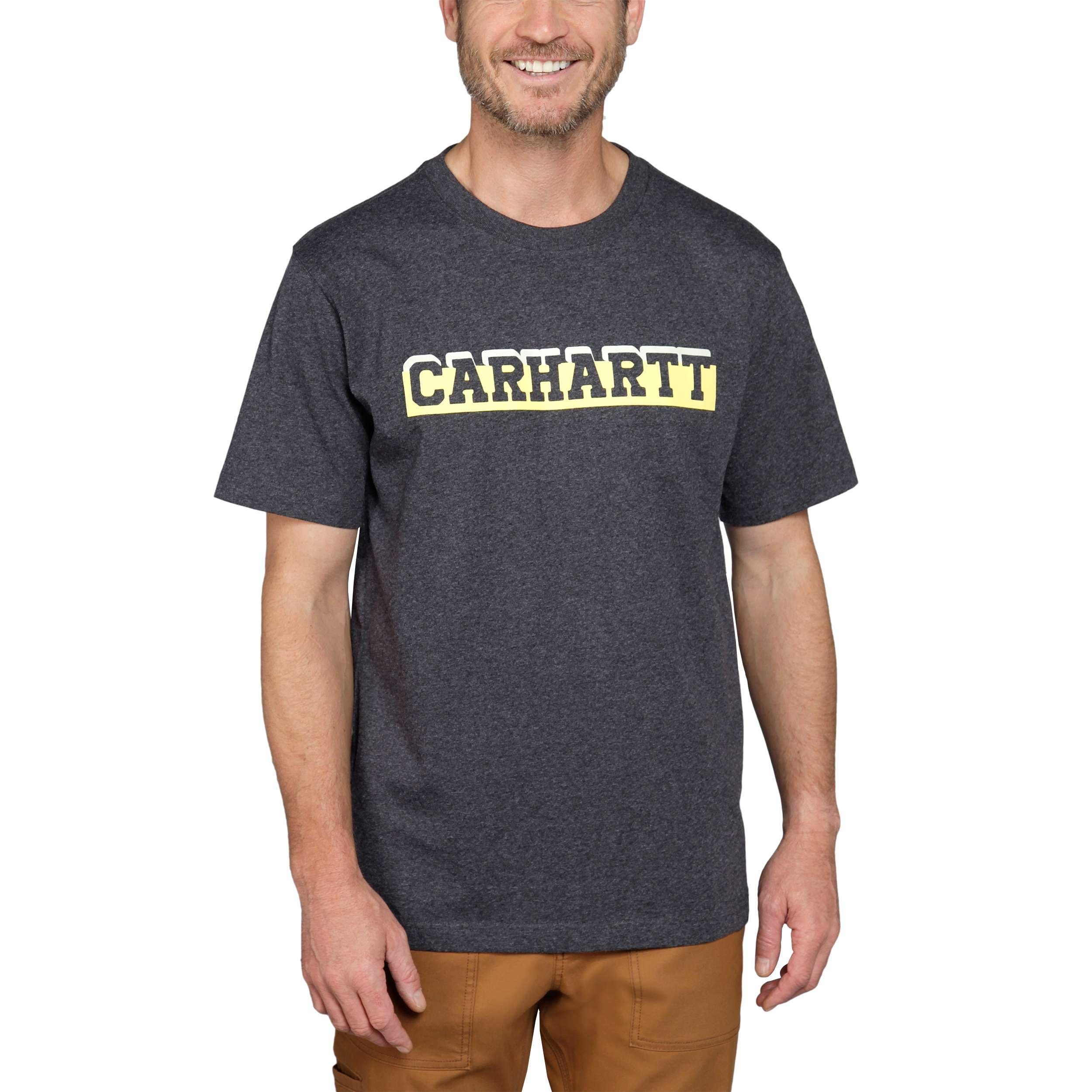 Carhartt T-Shirt Carhartt RELAXED S/S LOGO GRAPHIC T-SHIRT 105909 (1-tlg) carbon heather