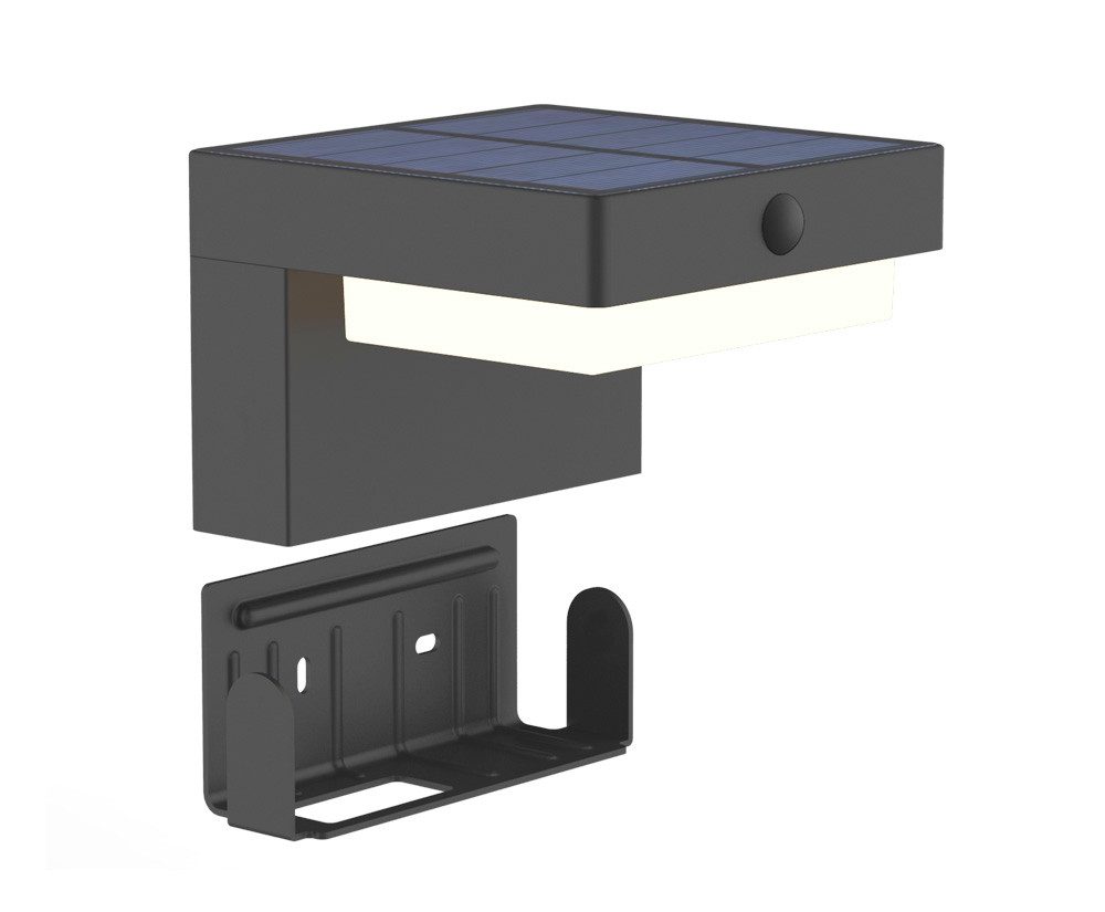 G&L Außen-Wandleuchte Solarleuchten für den Außenbereich, Wandmontage, LED fest integriert, 3000K, mit Bewegungsmelder