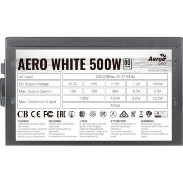 Aerocool AERO 80+ White 500W PC-Netzteil