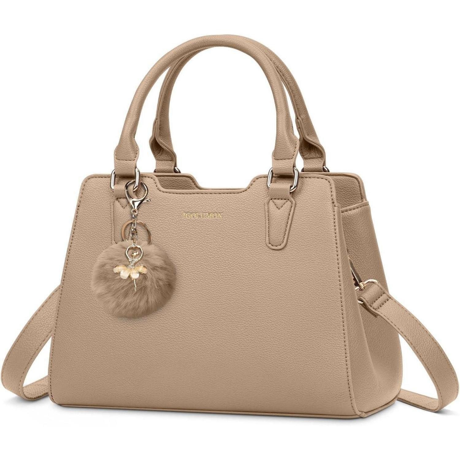 LuxusKollektion Handtasche Handtasche Damen Mittelgroß Leder Henkeltasche Schultertasche Khaki