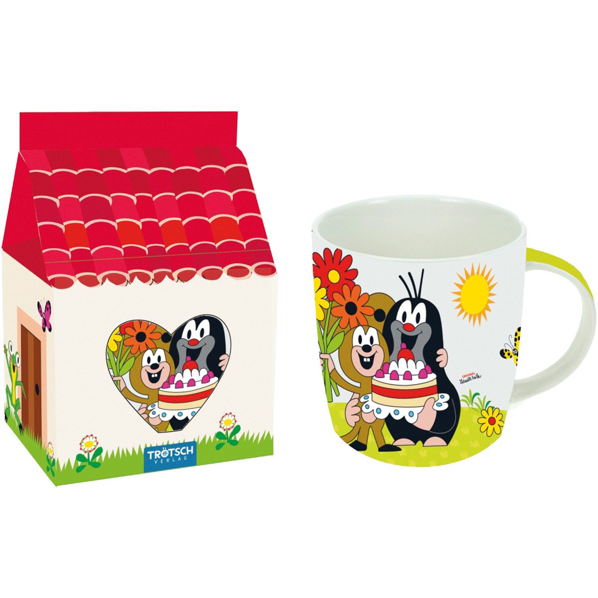 Trötsch Verlag Tasse Trötsch Der kleine Maulwurf Tasse im Papphaus: Aus Porzellan