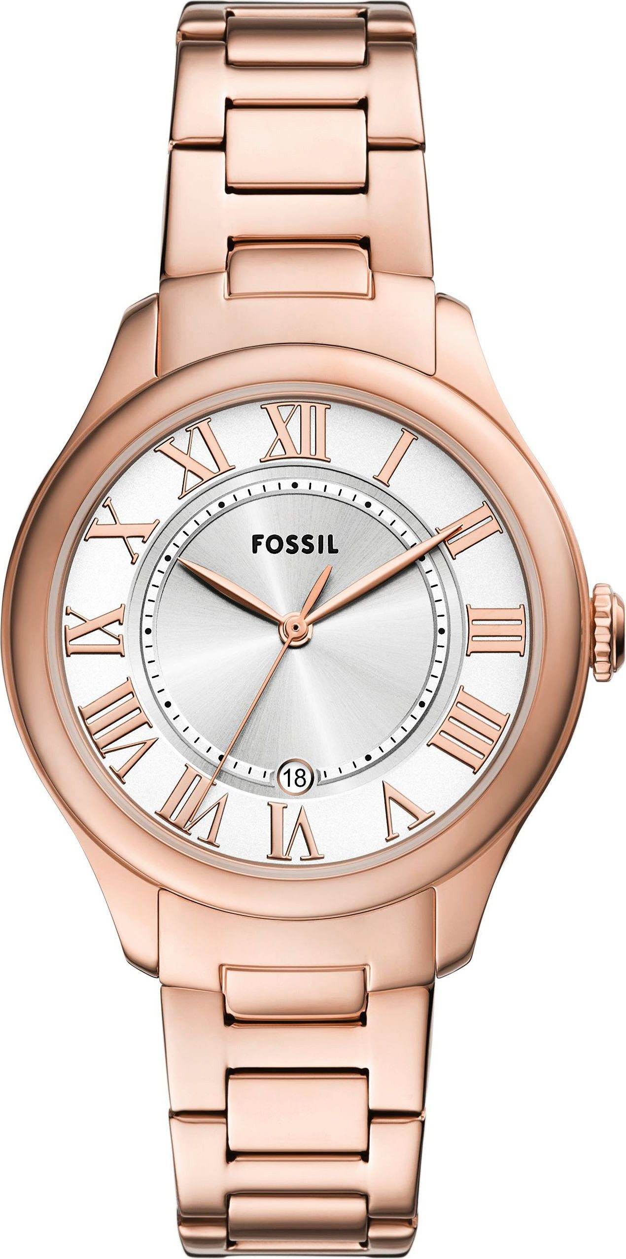 Fossil Quarzuhr GILMORE ES5394, Armbanduhr, Damenuhr, Edelstahlarmband, ana günstig online kaufen