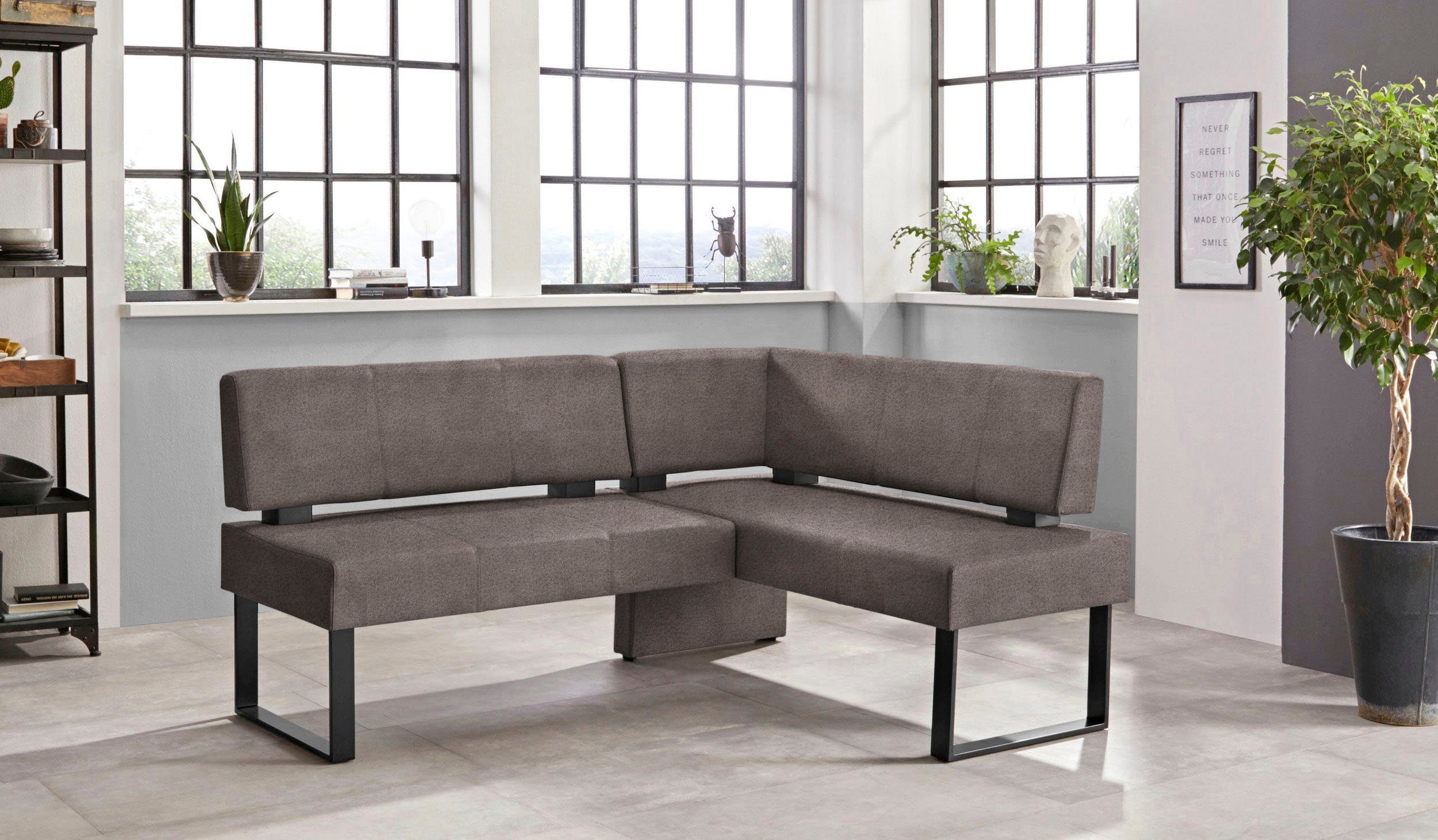 Home affaire Eckbank Oliver mit Metallgestell, günstig online kaufen