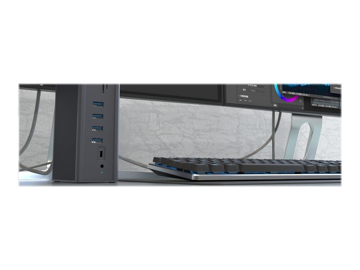 Laptop-Dockingstation RAIDSONIC Dockingstation IcyBox USB 3.0 -> DP/USB3.0/LAN/3x Video