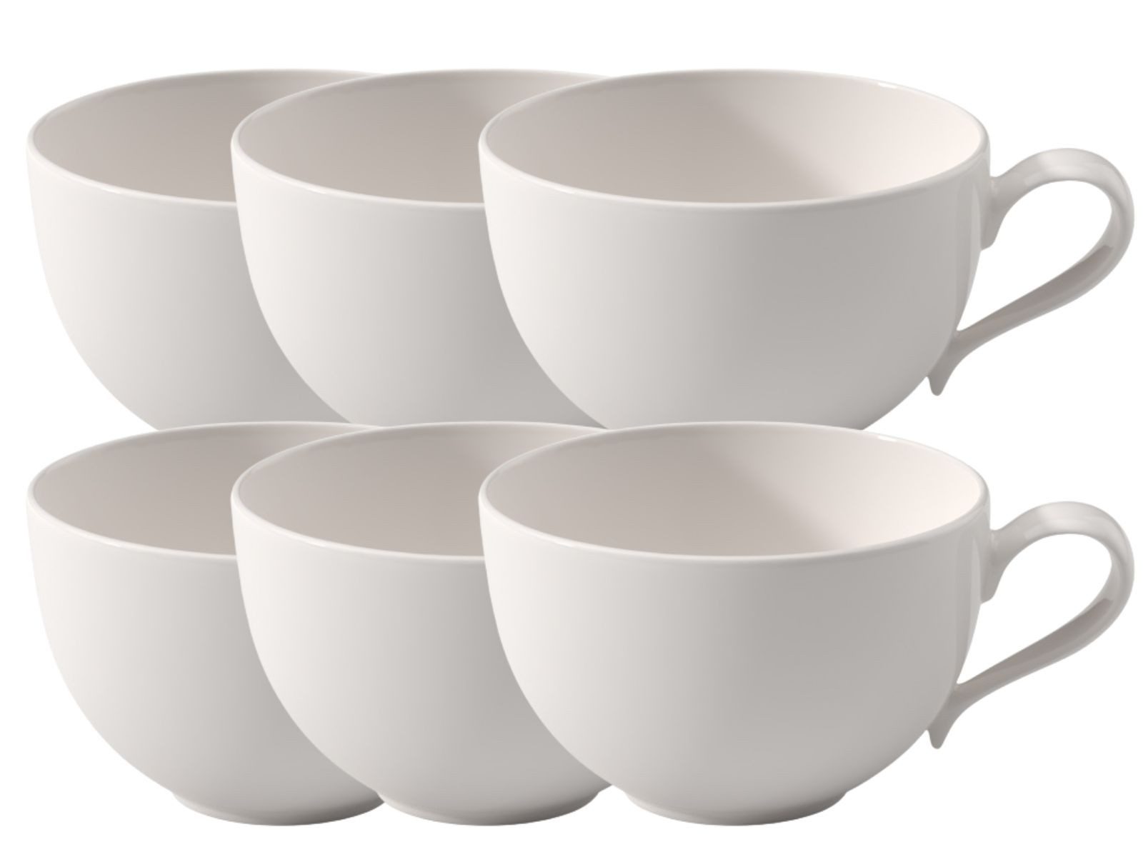 Villeroy & Boch Tasse New Cottage Basic Frühstücksobertasse 0,39l Set6, Premium Porcelain