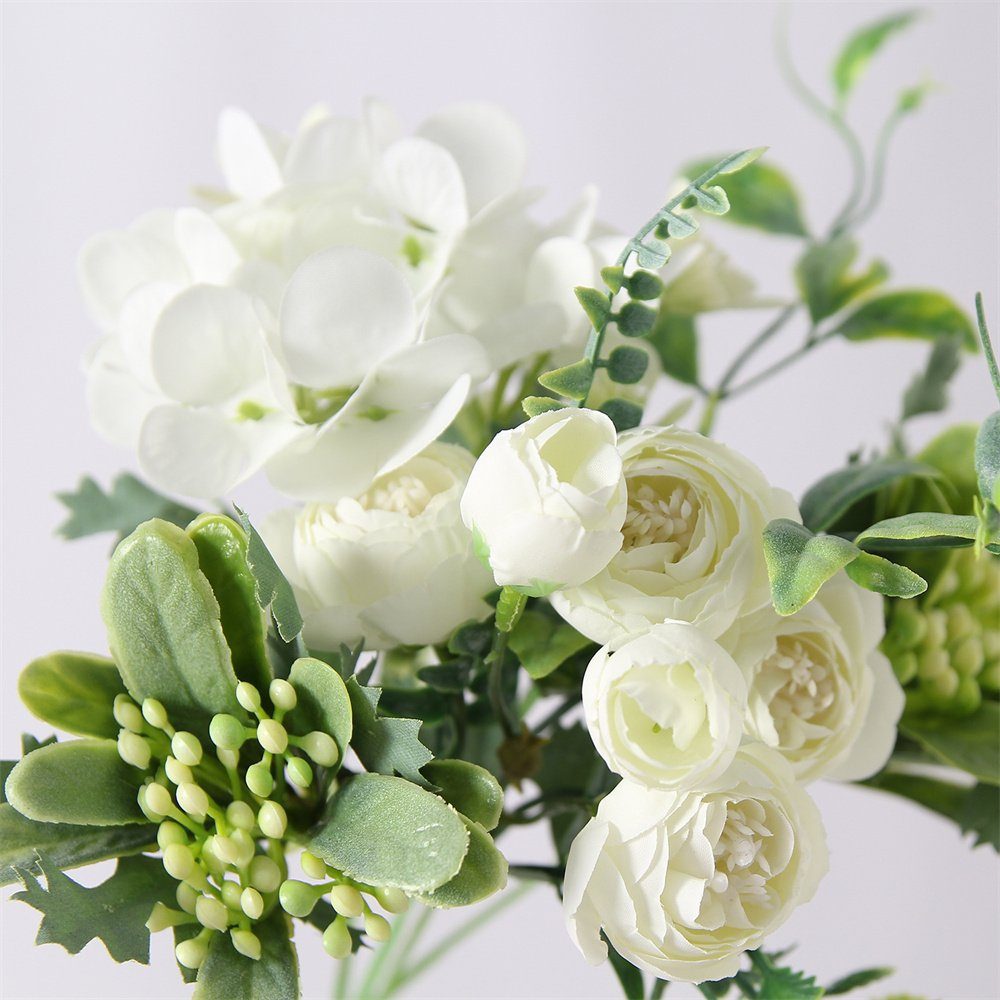 Rosenblumen-Braut-Hochzeitsstrauß-Rosenblumensimulation, L.Ru UG, Kunstpflanze Trockenblume Zimmerpflanze Künstliche Kunstbaum Kunstblume