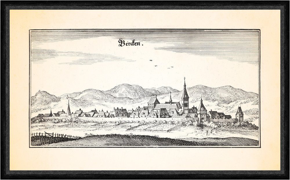 Kunstdruck Berchen Bergheim Erft St. Egilhardus Kloster Cornelii Elsass Faks_Meri