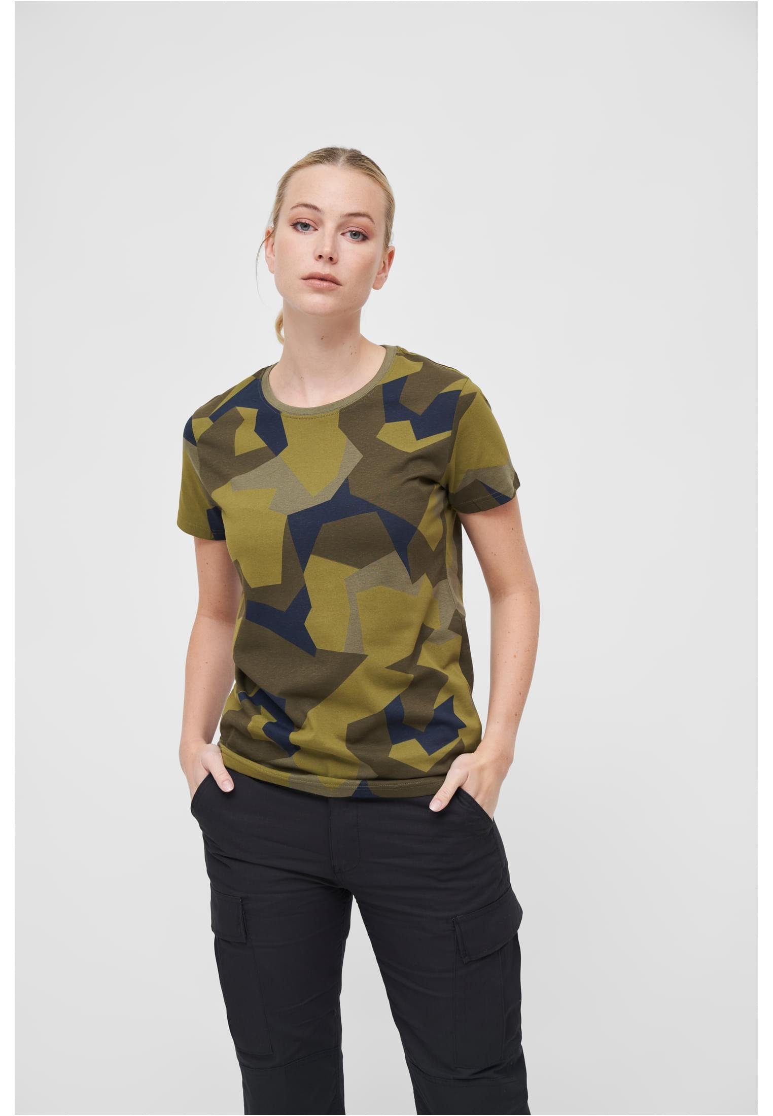Damen T-Shirt Kurzarmshirt (1-tlg) Brandit swedishcamo Ladies