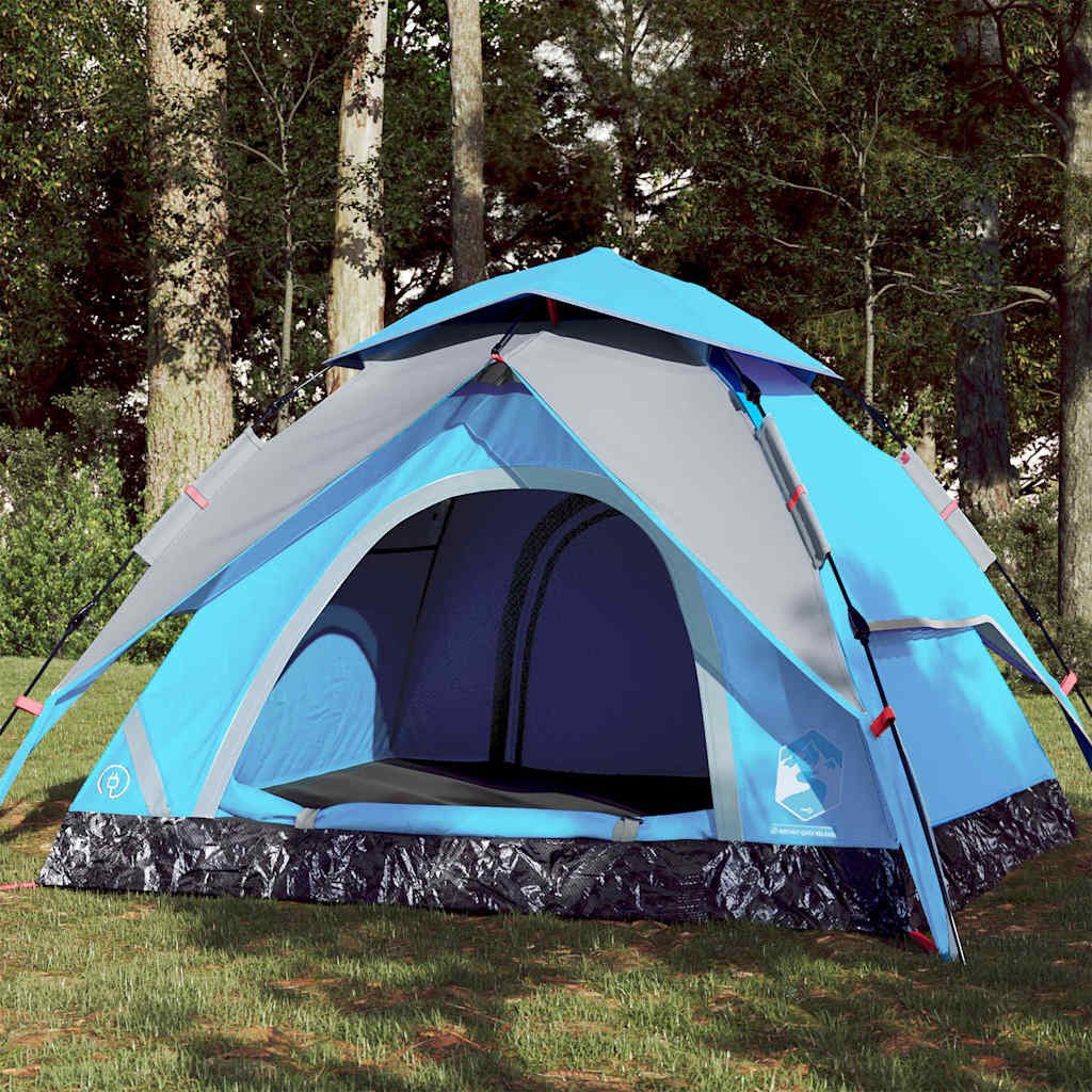 Faltzelt Campingzelt Kuppel 230x200x148 cm Blau