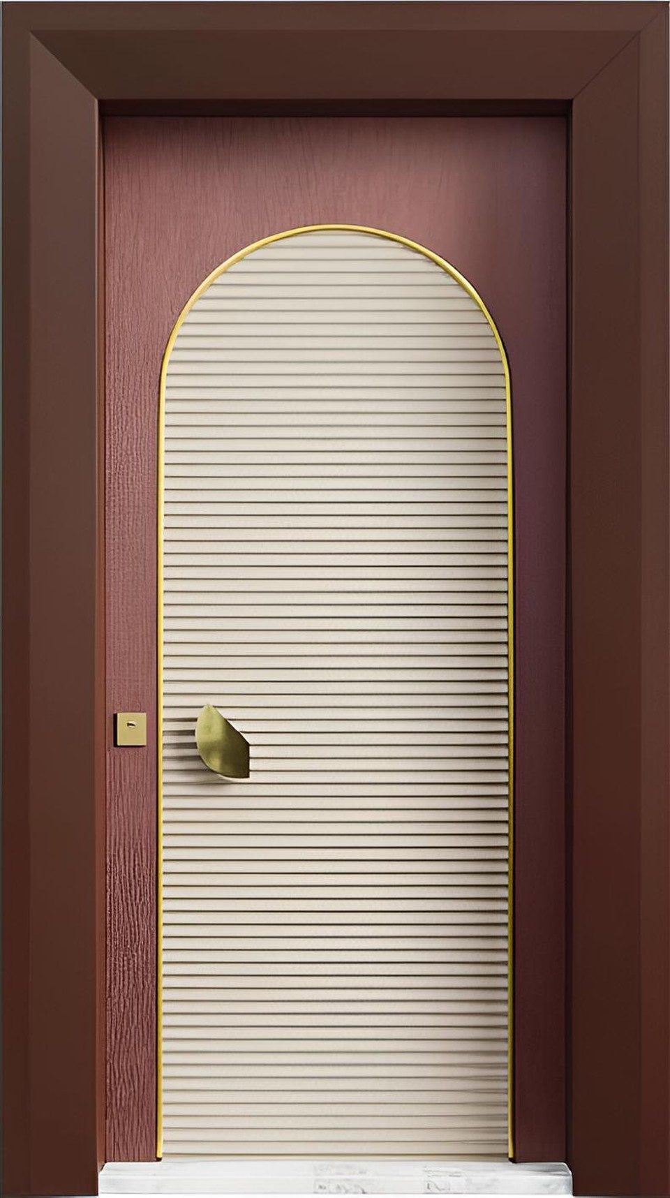 Xlmoebel Haustür Stilvolle braune Sicherheitstür für edlen Eingangsbereich, Made in Europa