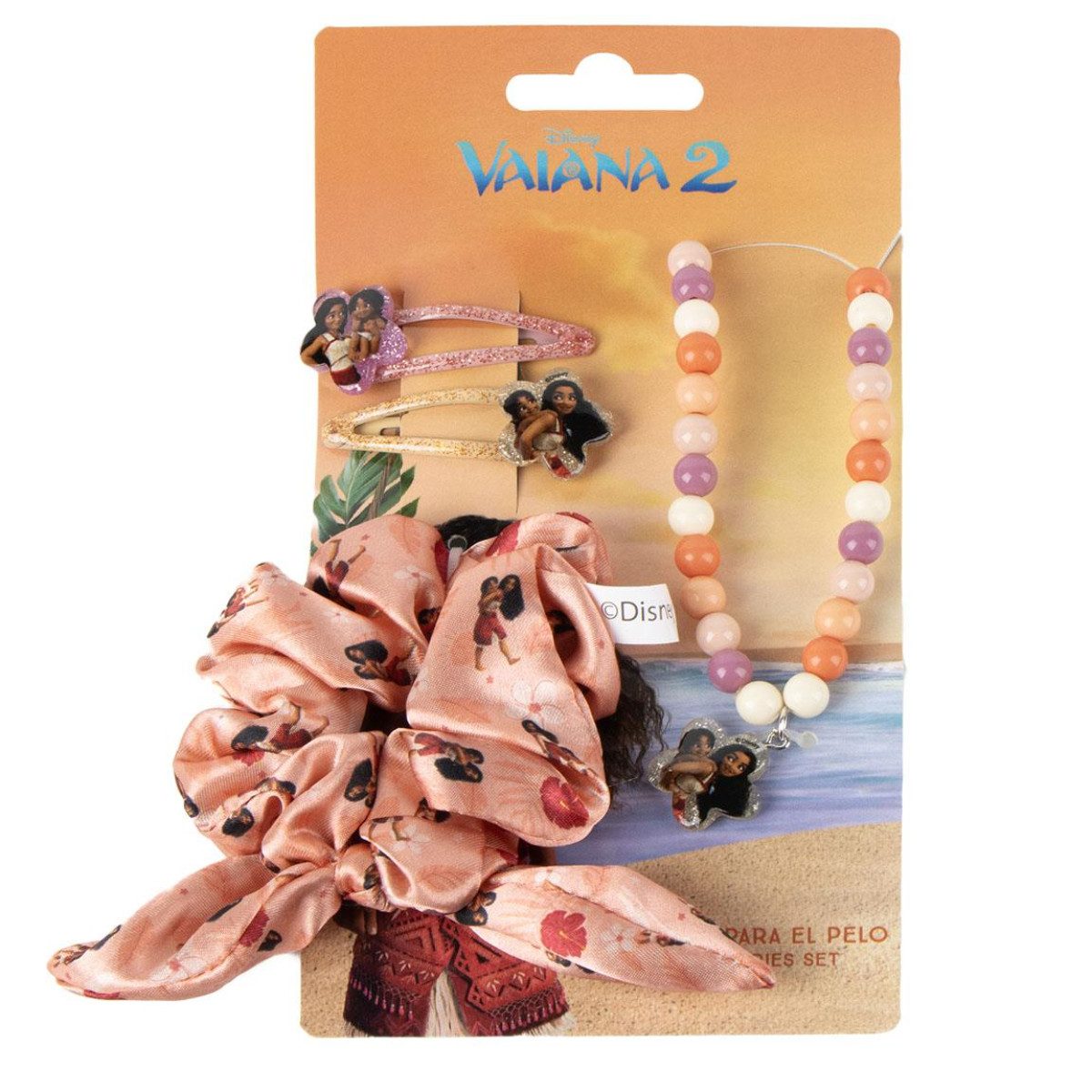 Disney Haarstyling-Set Moana Kinder Accessoires im kompakten Format für unterwegs, Spar-Set