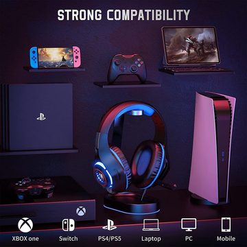 Bifurcation Gaming-Headset für PS4, PS5, PC, Xbox-Serie (3,5-mm-Subwoofer) Headset