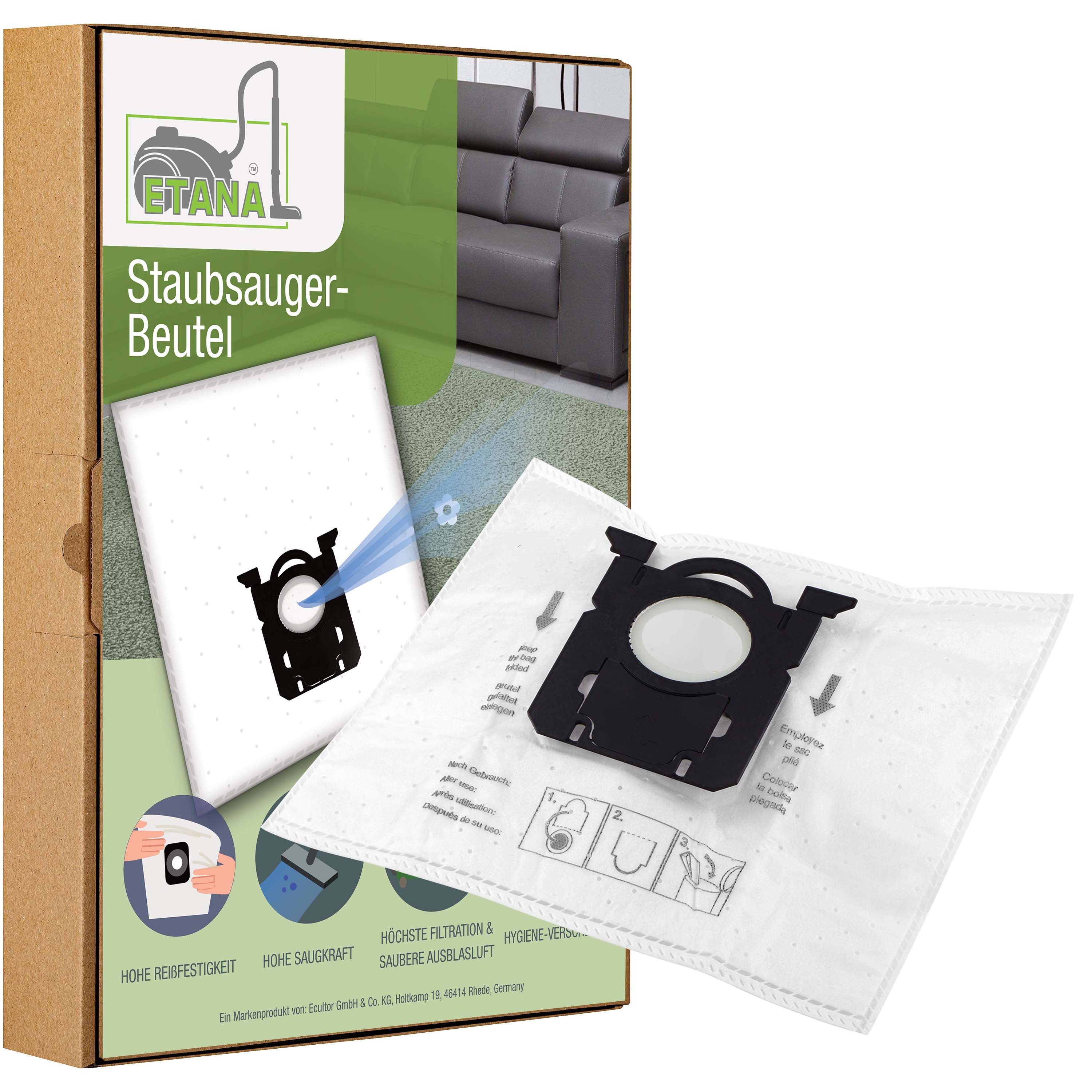 Etana Staubsaugerbeutel Schutzfolie, passend für Electrolux Ultraone ZUO9925P POWER, ZUO9925 P, 30 St., Staubbeutel Ersatz mit Hygiene Verschluss