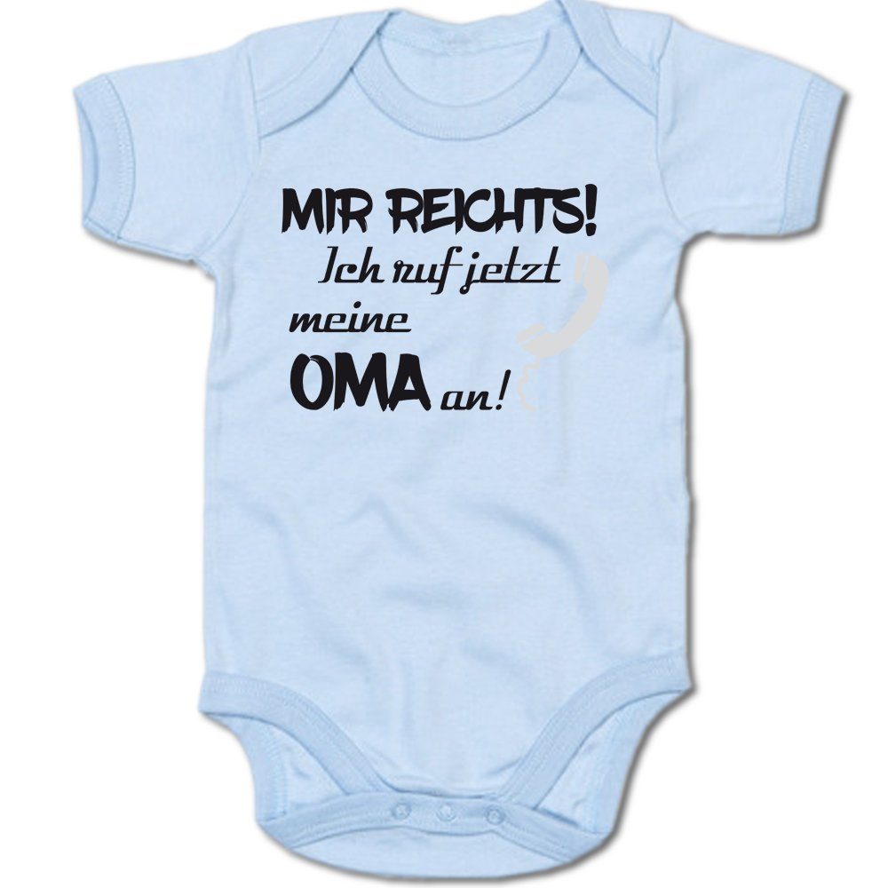 G-graphics Kurzarmbody Mir reichts! Ich ruf jetzt meine Oma an! Baby Body mit Spruch / Motiv / Aufdruck • für/von Oma & Opa