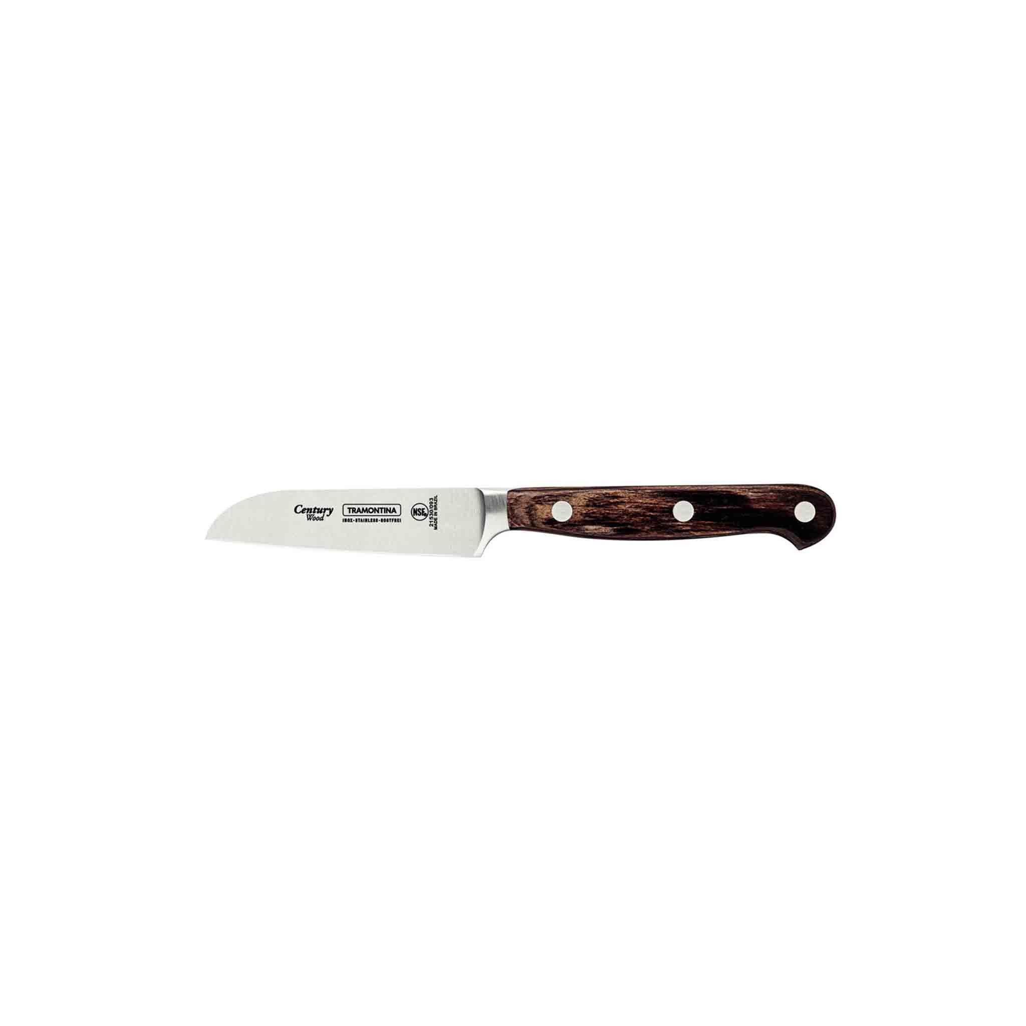 Tramontina Gemüsemesser CENTURY WOOD - Küchenmesser, Chrom-Molybdän-Stahl, FSC Holzgriff, Echtholzgriff, rostfreier Edelstahl, spülmaschinenfest