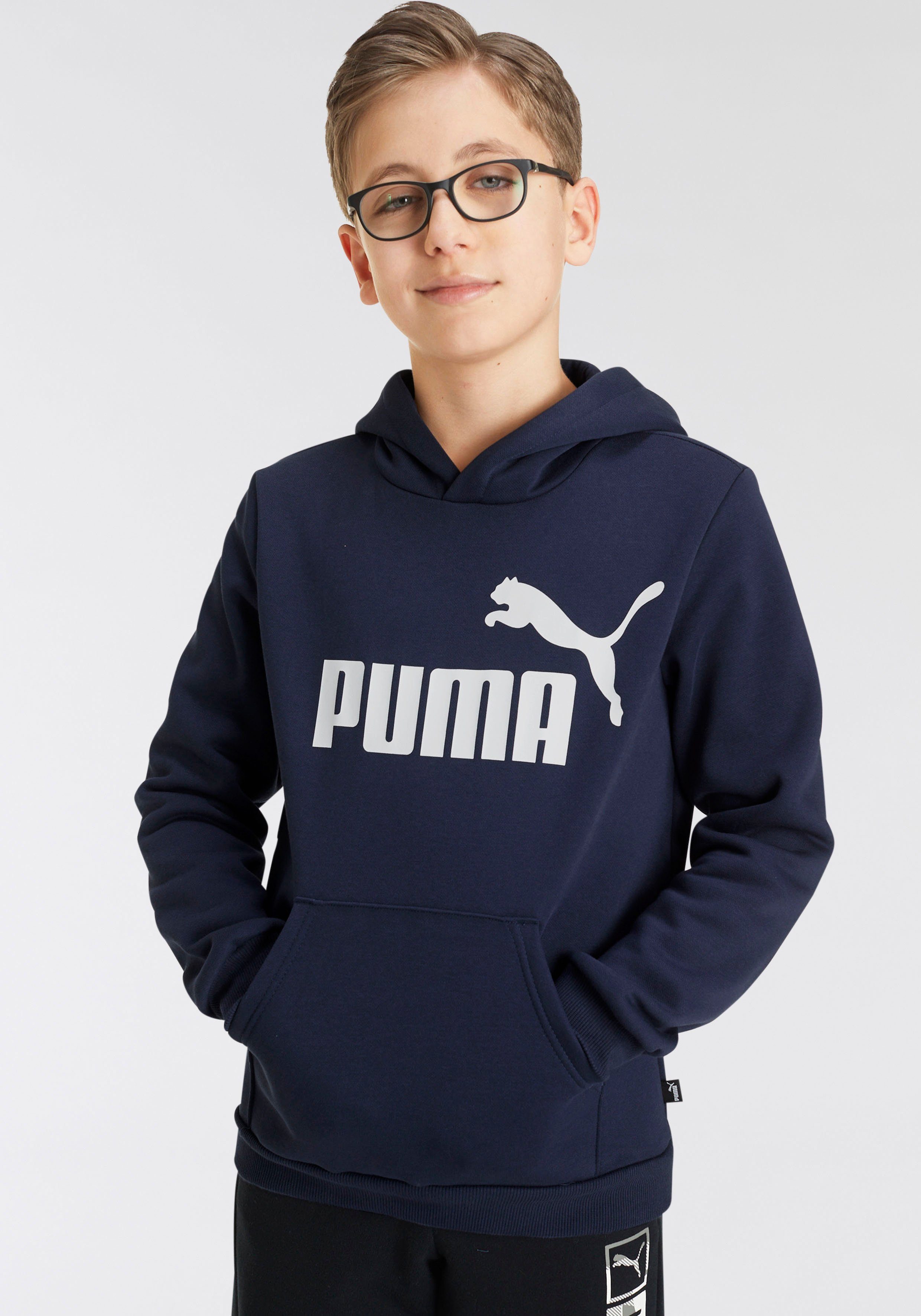 BIG PUMA Kapuzensweatshirt ESS Peacoat LOGO B HOODIE FL