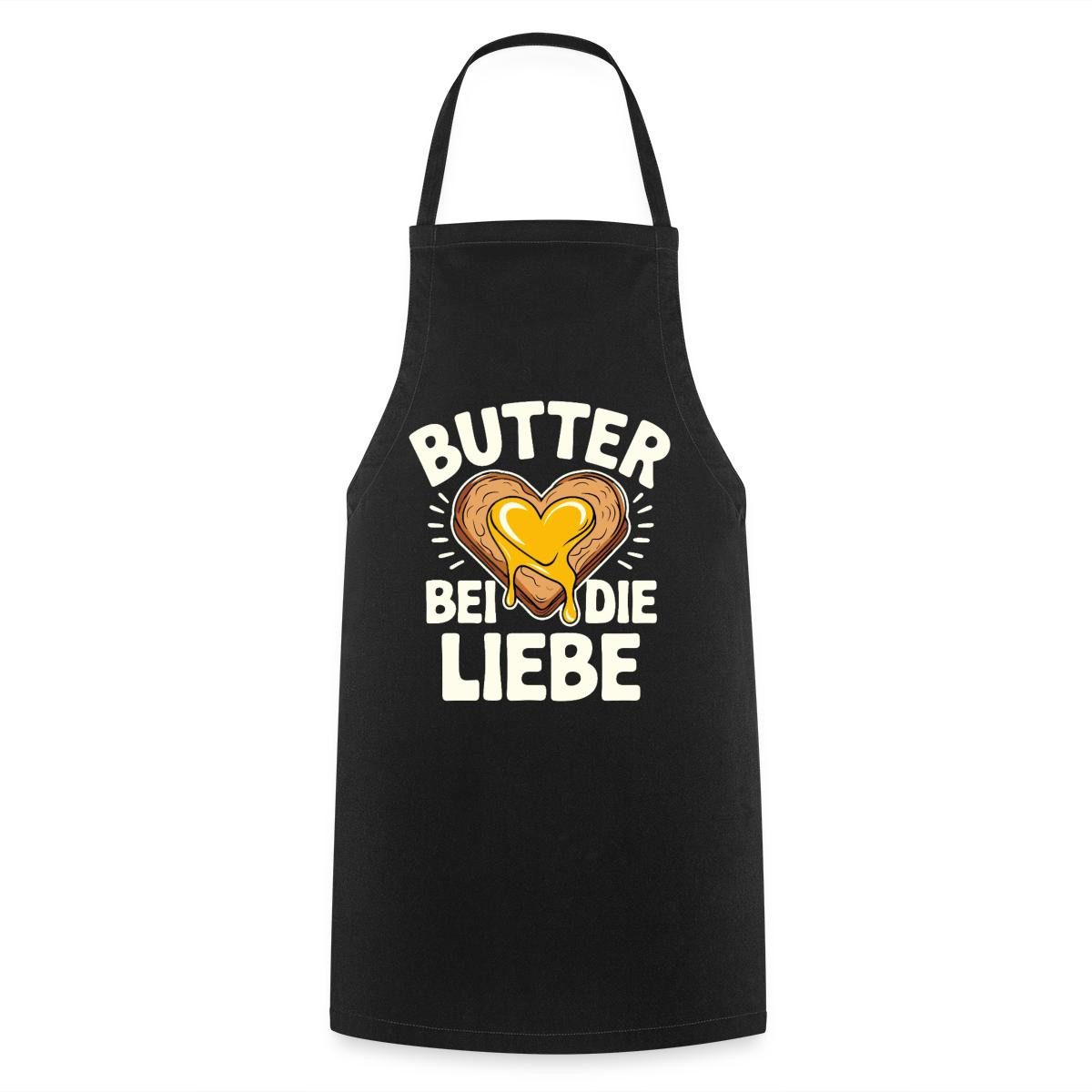 Spreadshirt Kochschürze Butter Bei Die Liebe Wortspiel Kochschürze, (1-tlg)