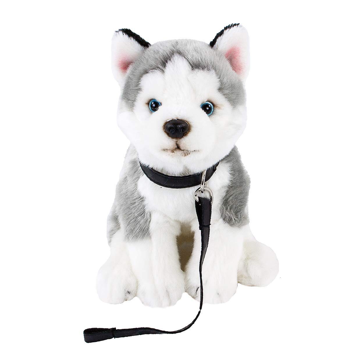 Teddys Rothenburg Kuscheltier Hund Husky mit Leine 25 cm Plüschhusky