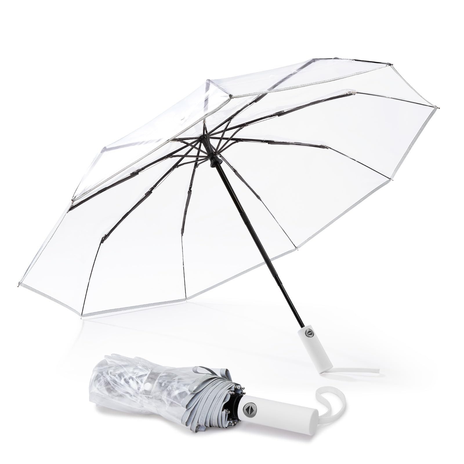Coonoor Taschenregenschirm Vollautomatischer transparenter Regenschirm, tra günstig online kaufen