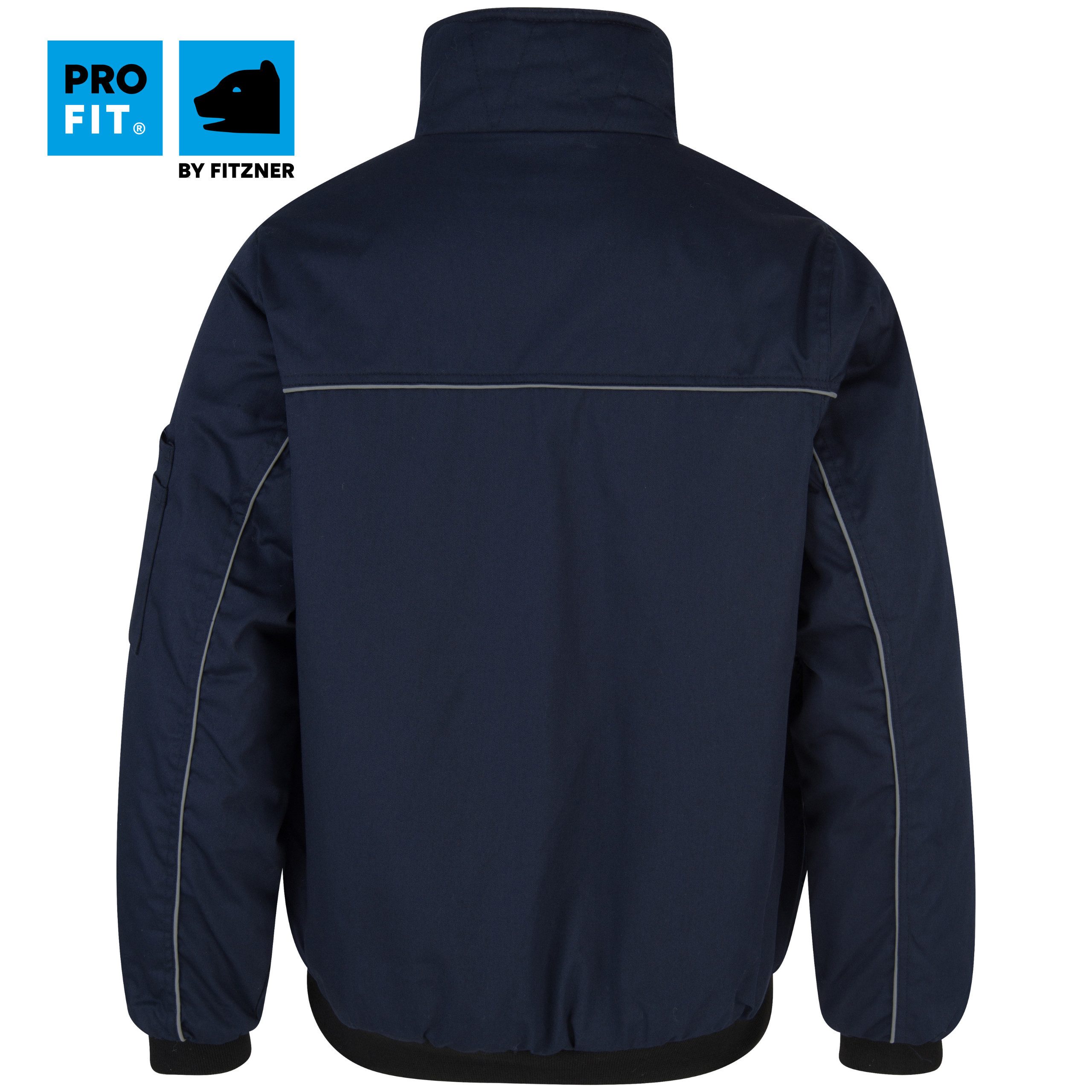 PRO FIT Arbeitsjacke Profi, Extra warme Jacke, Multifunktionale Arbeiterjacke, Unisex (1, Stück) mit Reflexstreifen, Multitaschen & Hoher Kragen, Sehr robust und warm