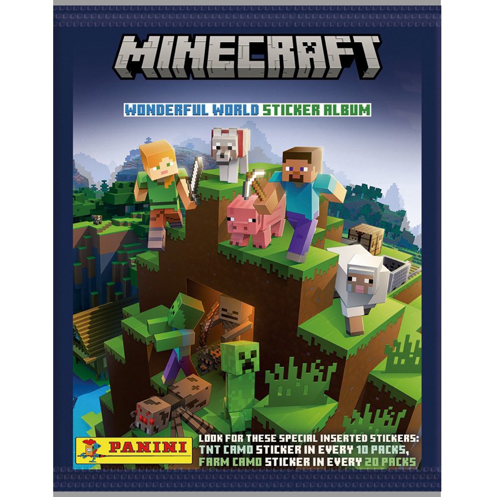 Minecraft Sammelkarte Minecraft 2 Wonderful World (2022) -Sammelsticker - 1 Tüte