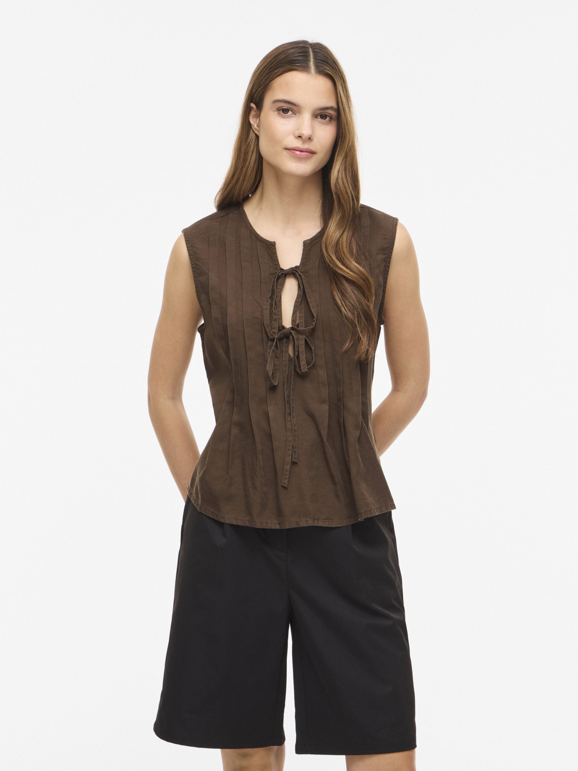 Vila Blusentop VITEVIRA SL TIESTRING TOP