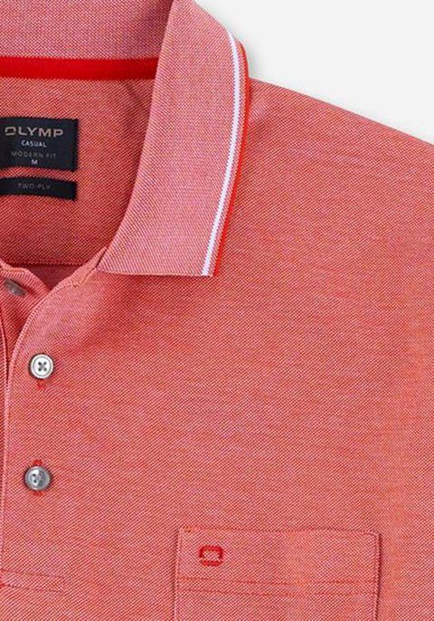 Luxor in rost fit Piqué-Qualität OLYMP hochwertiger Poloshirt modern