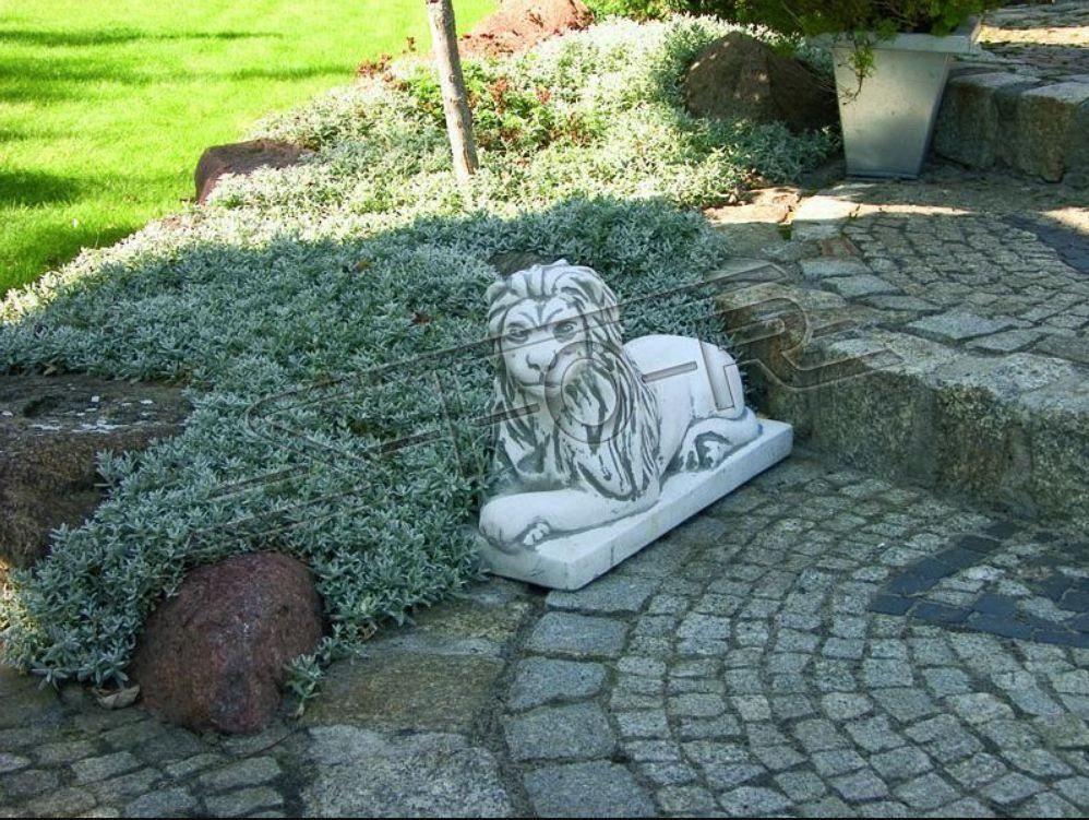 JVmoebel Skulptur Löwe Liegend Statue Figur Garten Terrassen Dekoration Skulptur Antik Stil 542
