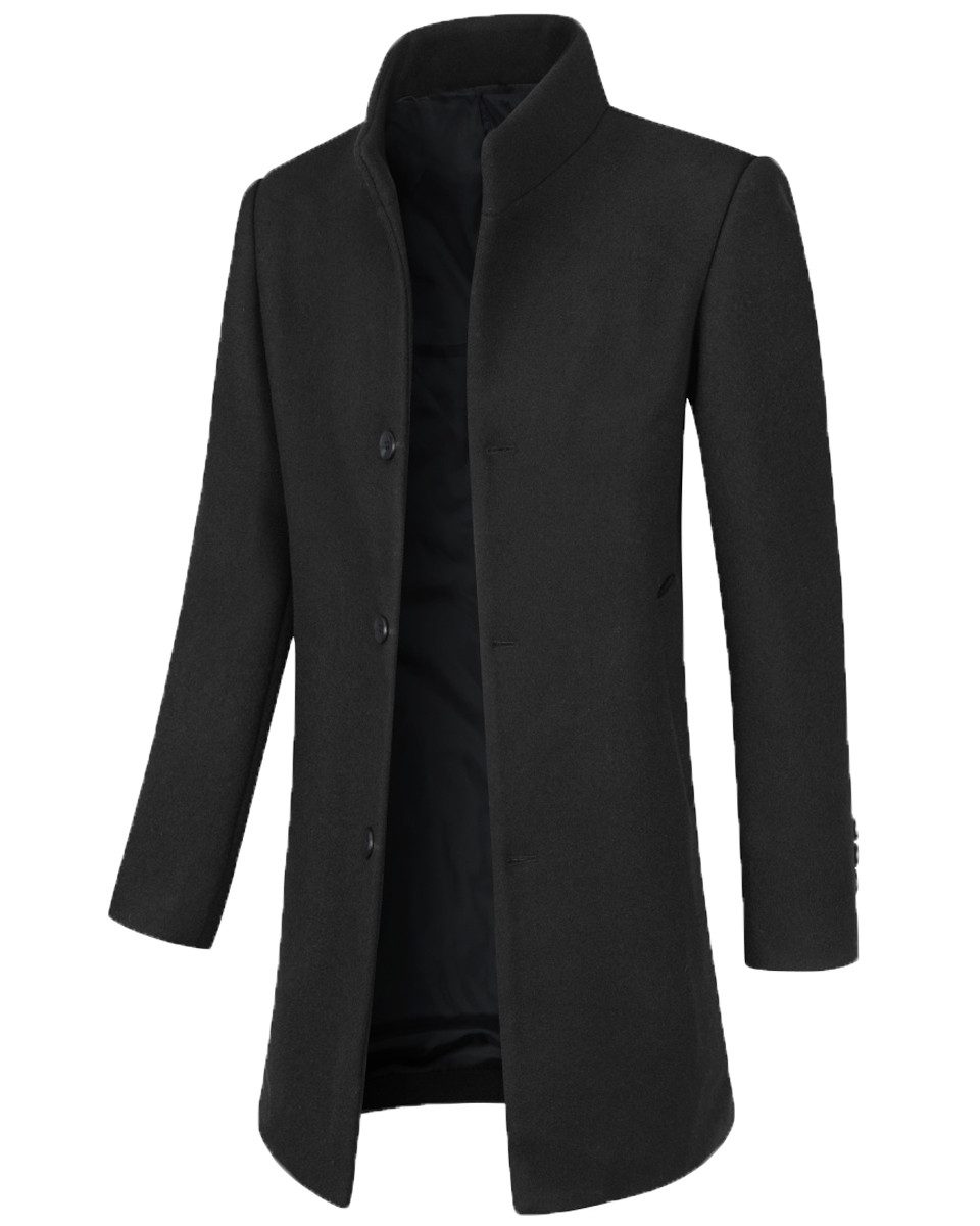 Allthemen Wollmantel Herren mittellanger Mantel Slim günstig online kaufen