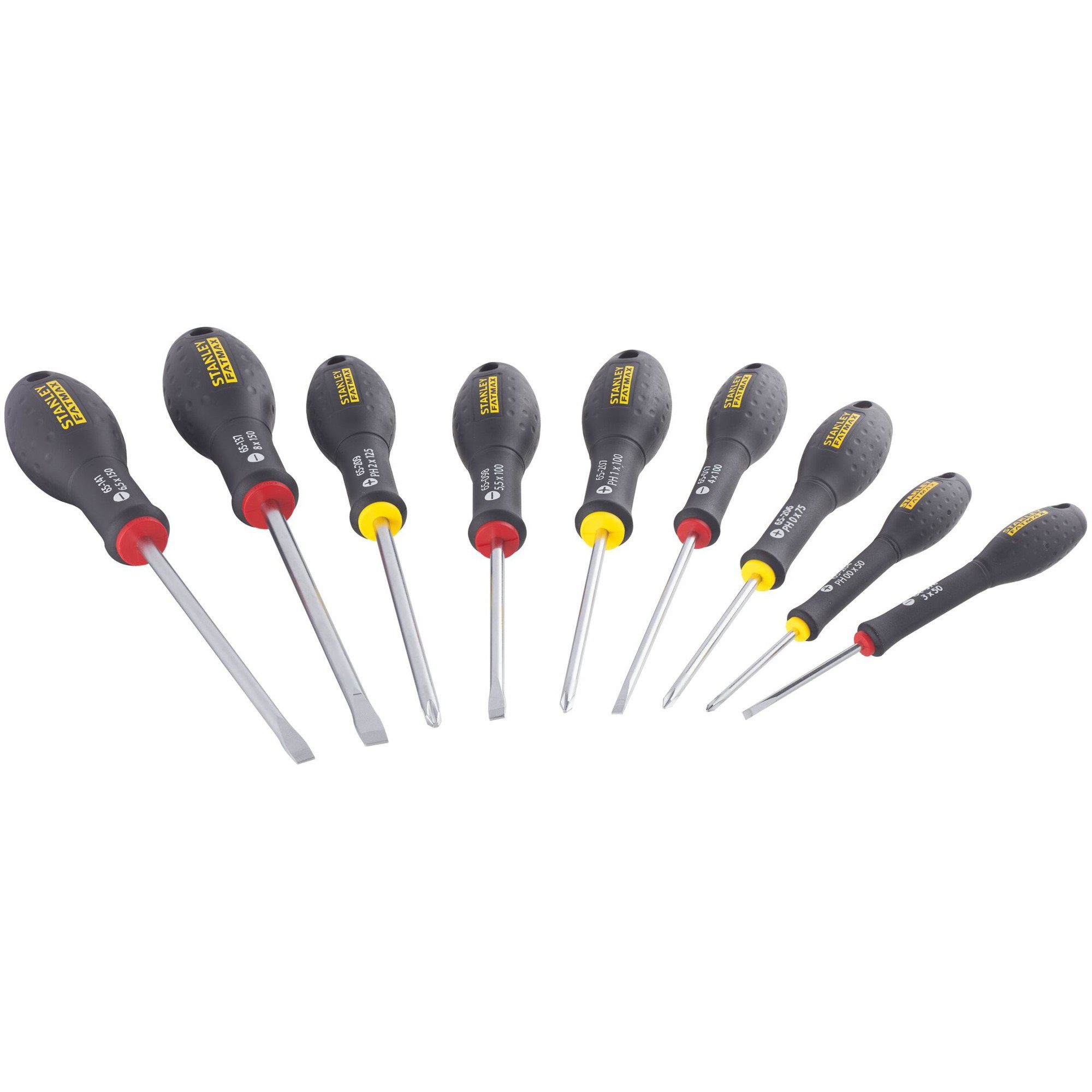 STANLEY Schraubendreher Stanley Schraubendreher-Set FatMax, 10-teilig