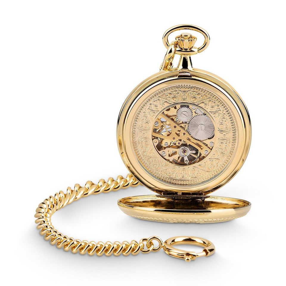 Pocket Watch Kette Taschenuhr Gold Handaufzug Taschenuhren