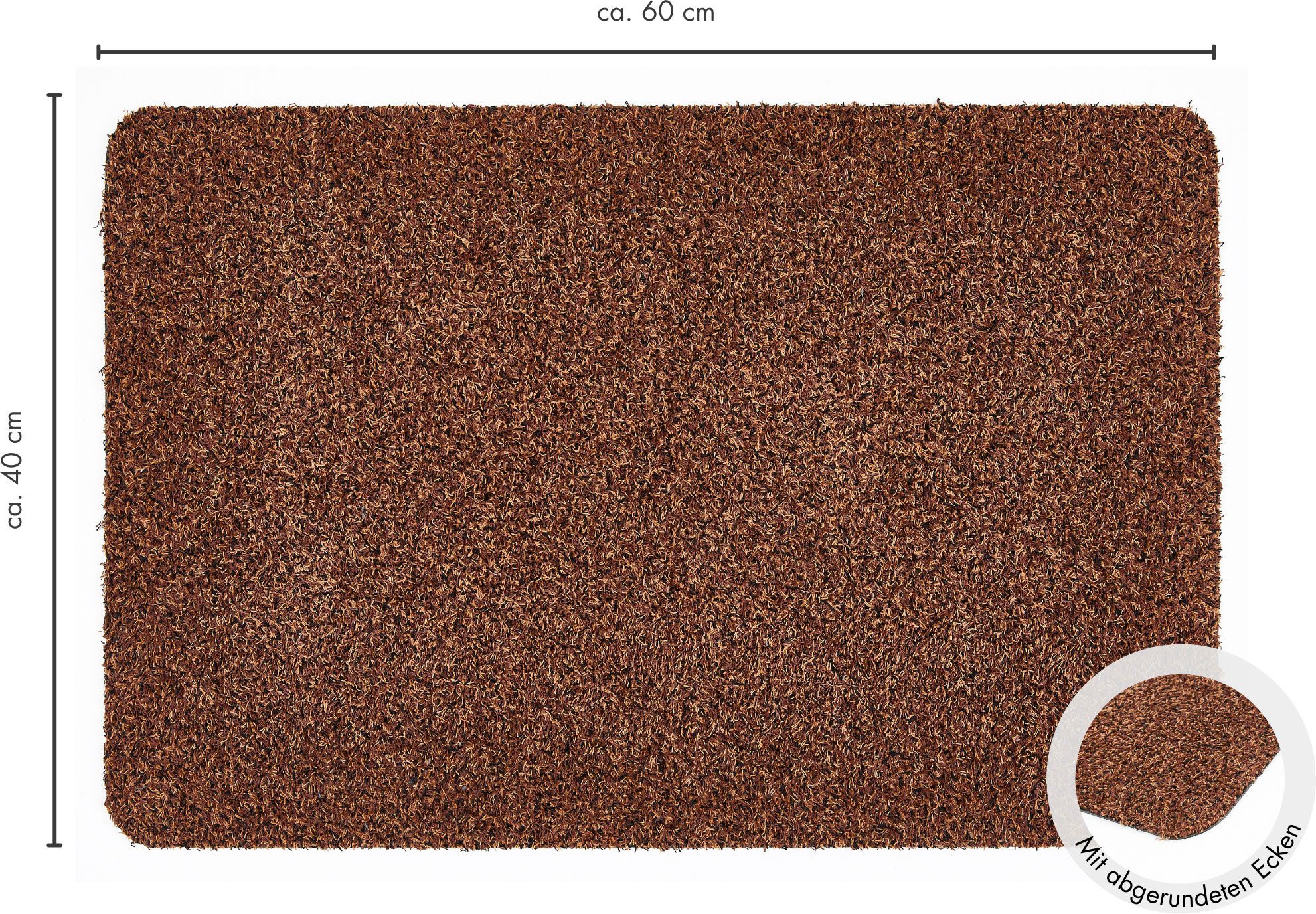 Andiamo Fußmatte Samson, Made in Netherlands, rechteckig, Höhe: 6 mm, Schmutzfangmatte, waschbar, rutschhemmend, auch als 2er Set erhältlich