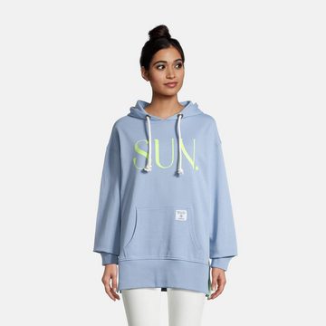 salzhaut Kapuzenpullover Damen Hoodie Lienje mit Sun-Print - Langer Kapuzenpullover Oversized