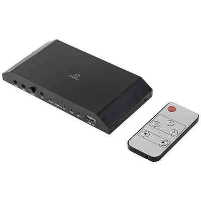 Renkforce 3 Port Video Capture System USB Gameplay-Aufnahmegerät (Full-HD-Auflösung, Livestream-Funktion)