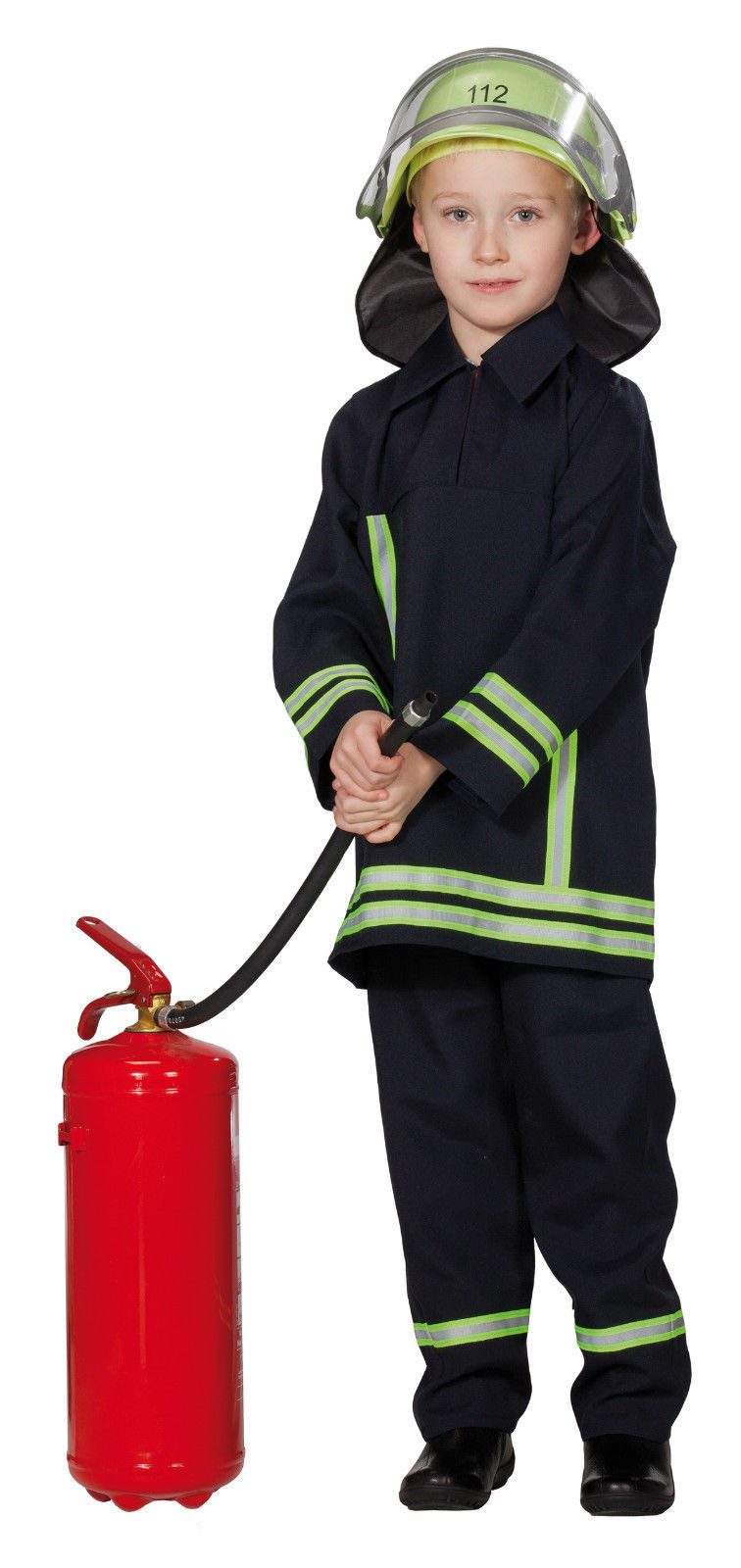 Party x People Kostüm Feuerwehrmann Kinderkostüm dunkelblau 2 tlg.