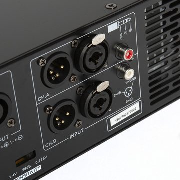 Fame Audio Endverstärker (MS 8002 DSP, Class-H Verstärker, 2-Kanal Endstufe)