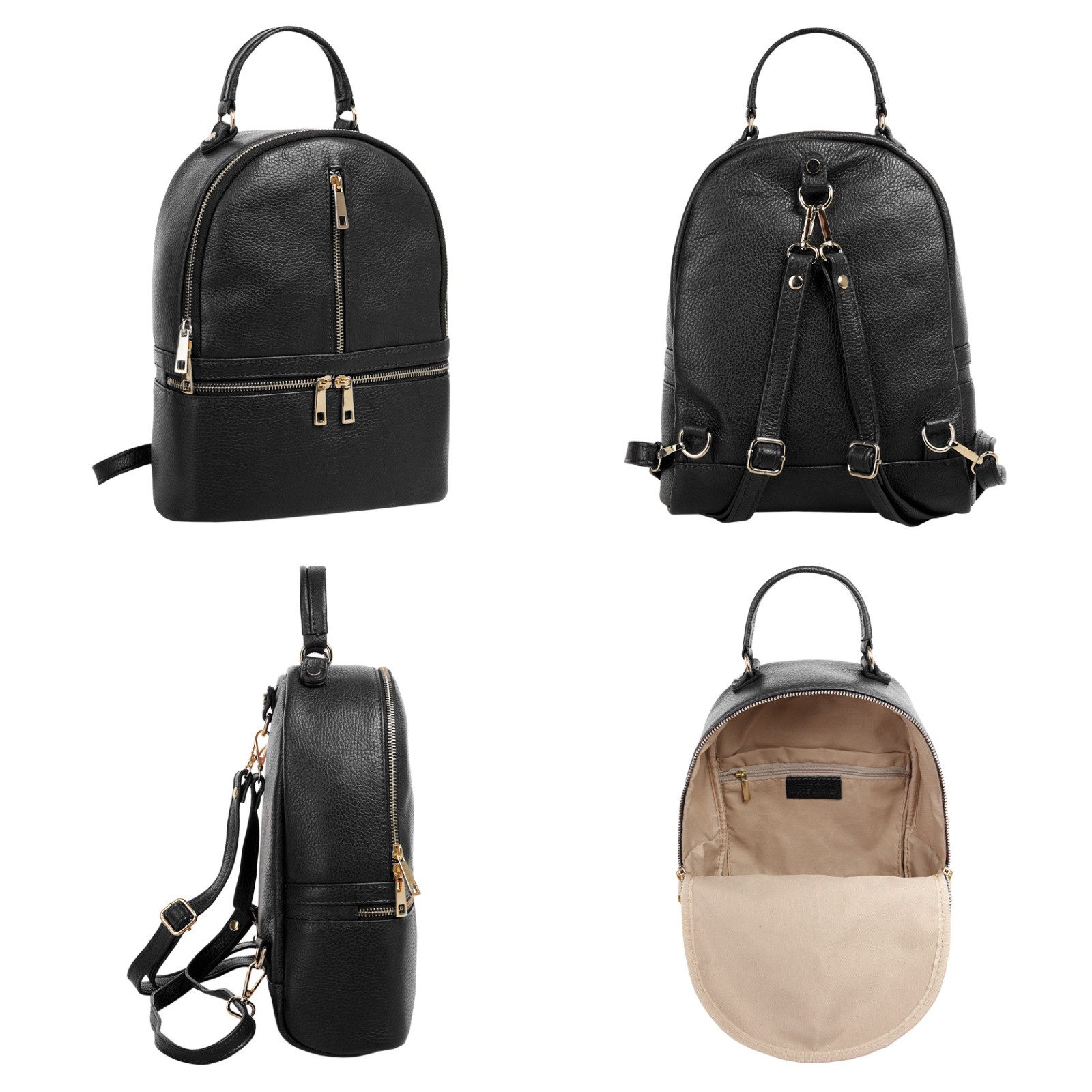 Samantha Look Cityrucksack, echt Leder, Made in Italy