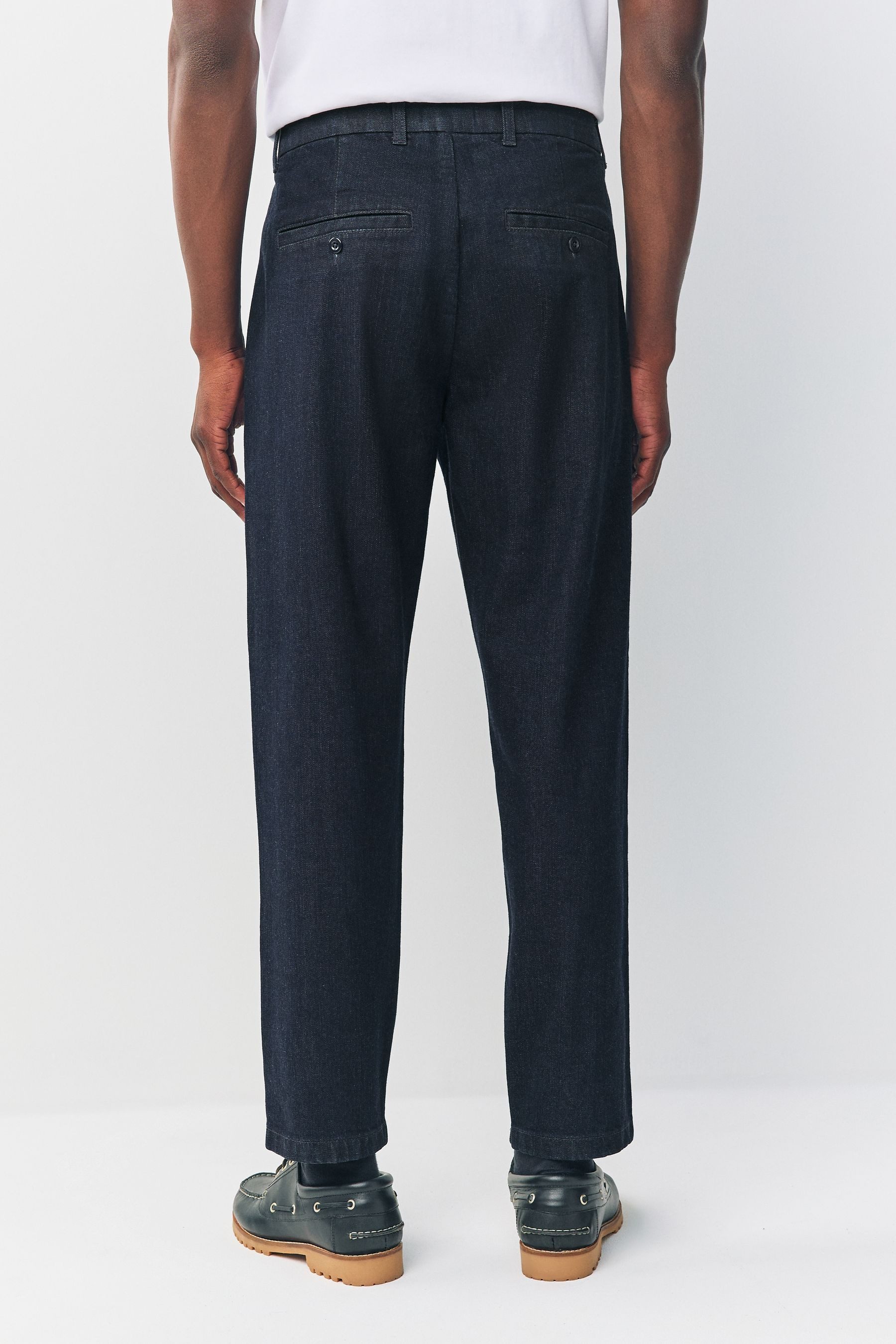 Next Regular-fit-Jeans Regular Fit Denim-Chinohose mit Bundfalte (1-tlg) günstig online kaufen