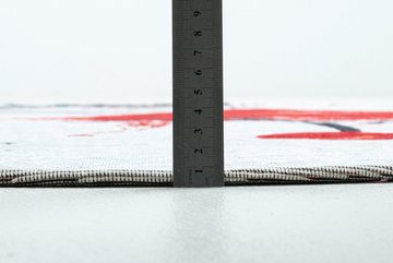 Teppich Keitum 014, Sansibar, rund, Höhe: 3 mm, Flachgewebe, modernes Design, Motiv Totenkopf & gekreuzte Säbel
