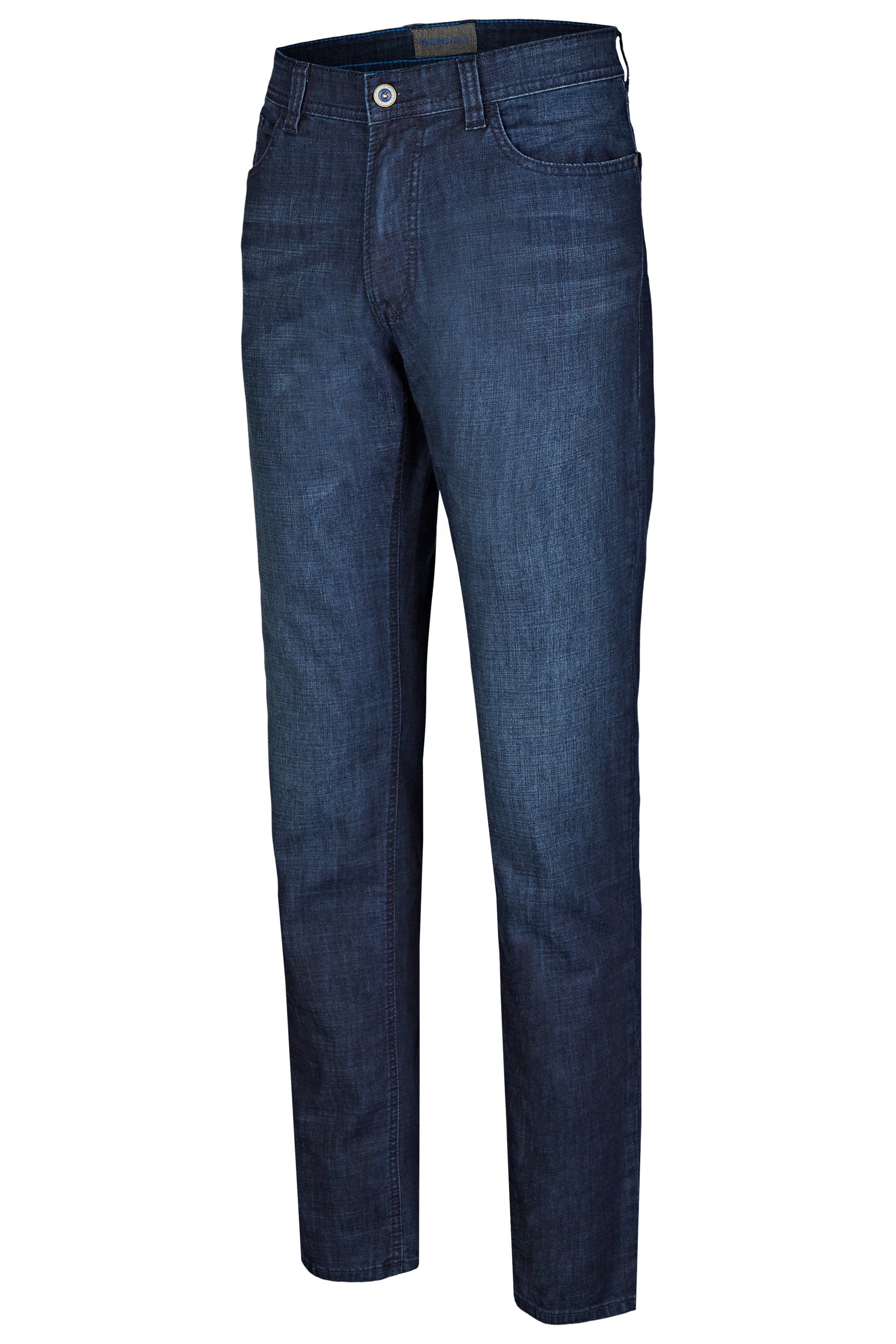 Hattric 5-Pocket-Jeans Hattric Herren Denim Summer dark Hunter 5-Pocket-Jeans indigo